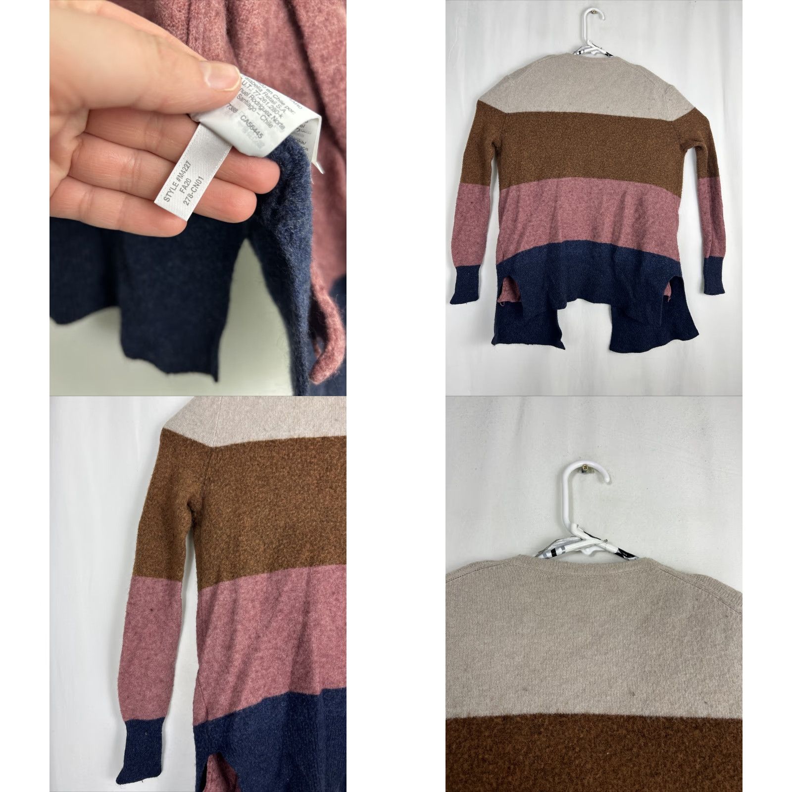 Madewell Madewell Cardigan Shirt XXS Womens Cream Cozy Short Walker Stripe Print Heather quinoa Size XXS / US 00 / IT 34 - 8 Thumbnail