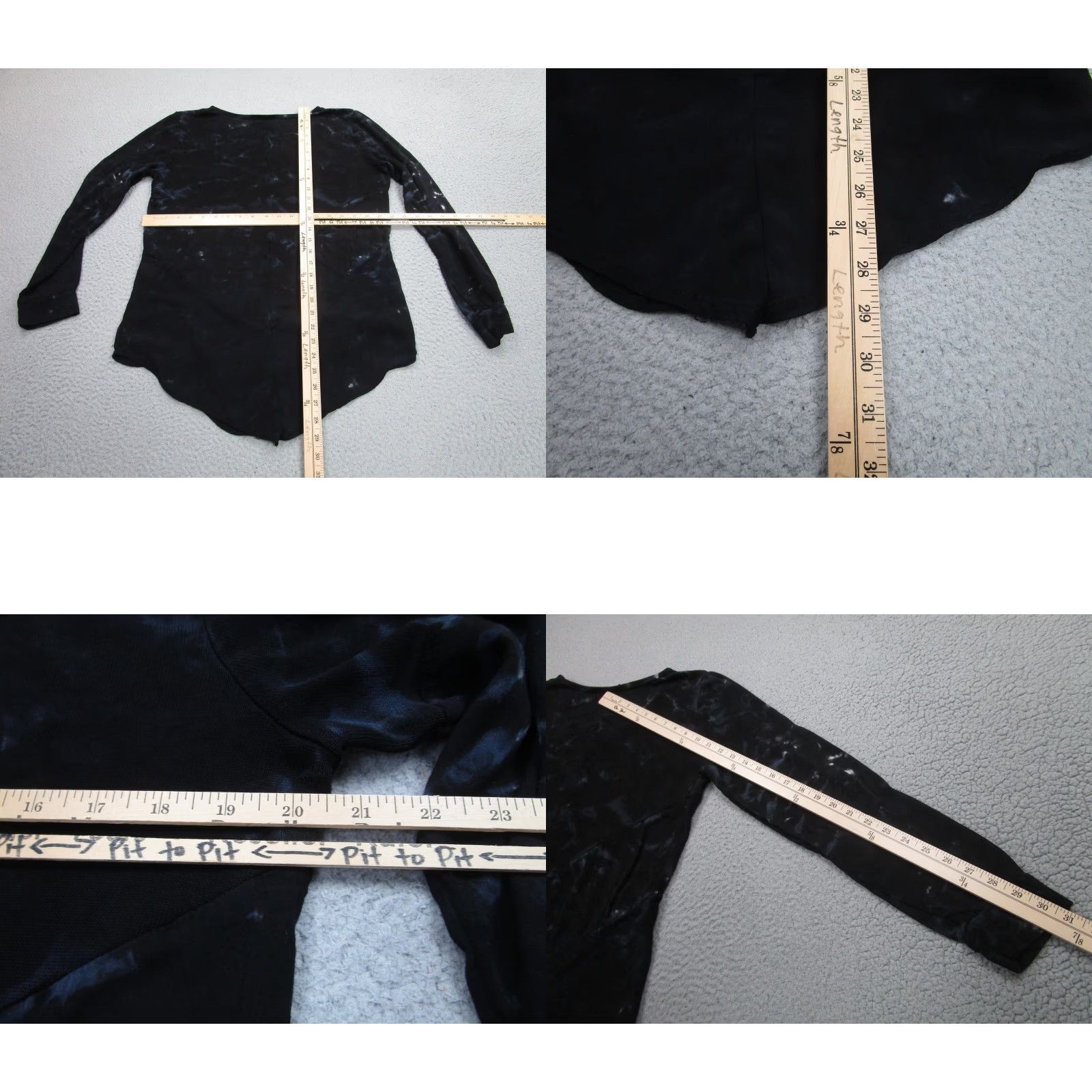 Vintage VINTAGE Mind Set XCVI Shirt Womens XL Black Long Sleeve Tunic Hi Low whimsigoth fairy Size XL / US 12-14 / IT 48-50 - 8 Thumbnail