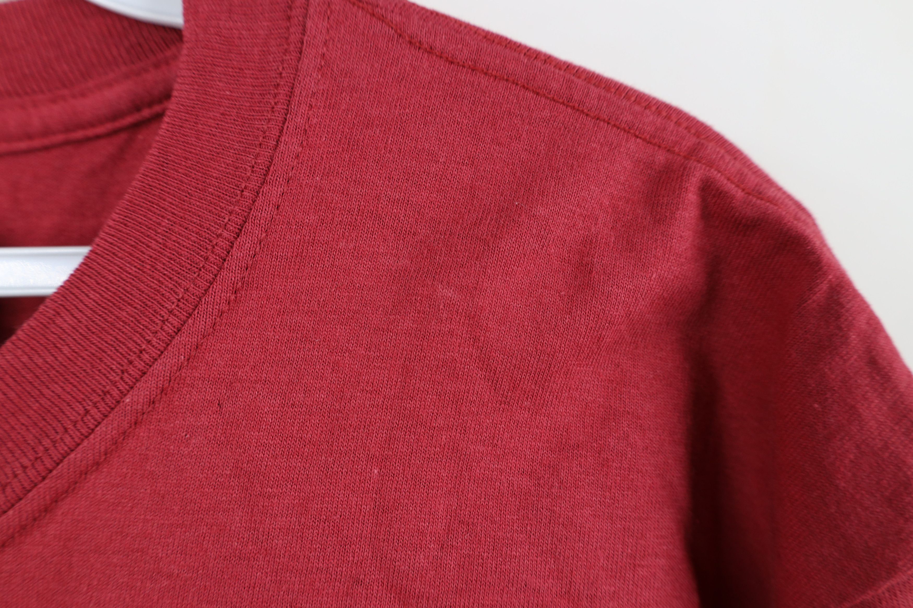 Vintage Vintage 90s Streetwear Blank Heavyweight T-Shirt Red Cotton Size US L / EU 52-54 / 3 - 4 Thumbnail