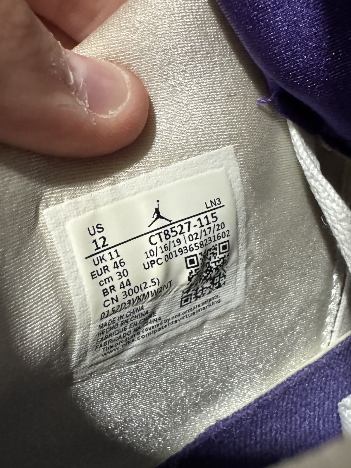 Jordan Brand Nike Air Jordan 4 ‘Purple Metallic’ - Size 12 Size US 12 / EU 45 - 7 Thumbnail