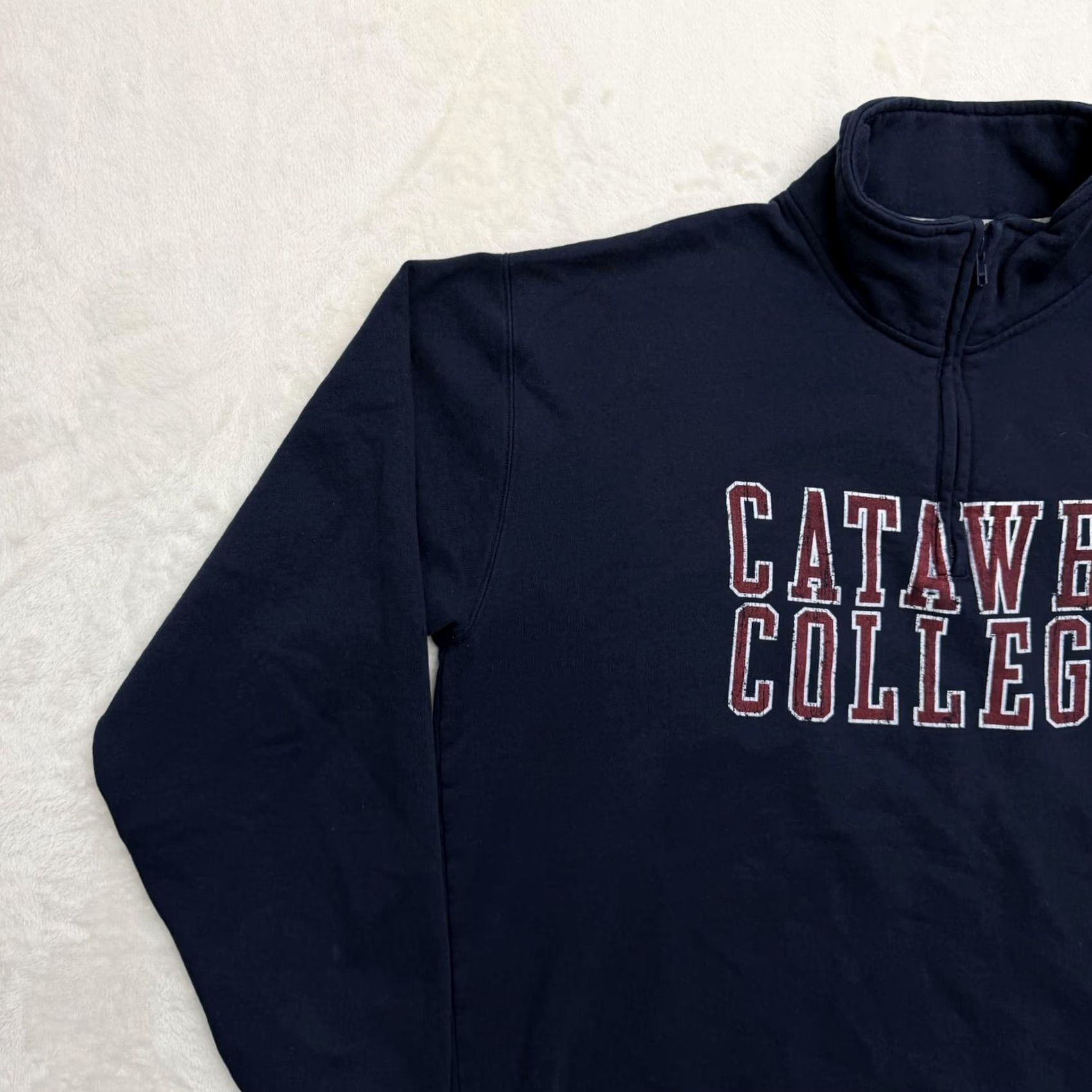 Champion Champion Catawba College Sweatshirt Men XL Blue 1/4 Zip Pullover Graphic Print College Hoodie Size US XL / EU 56 / 4 - 7 Thumbnail