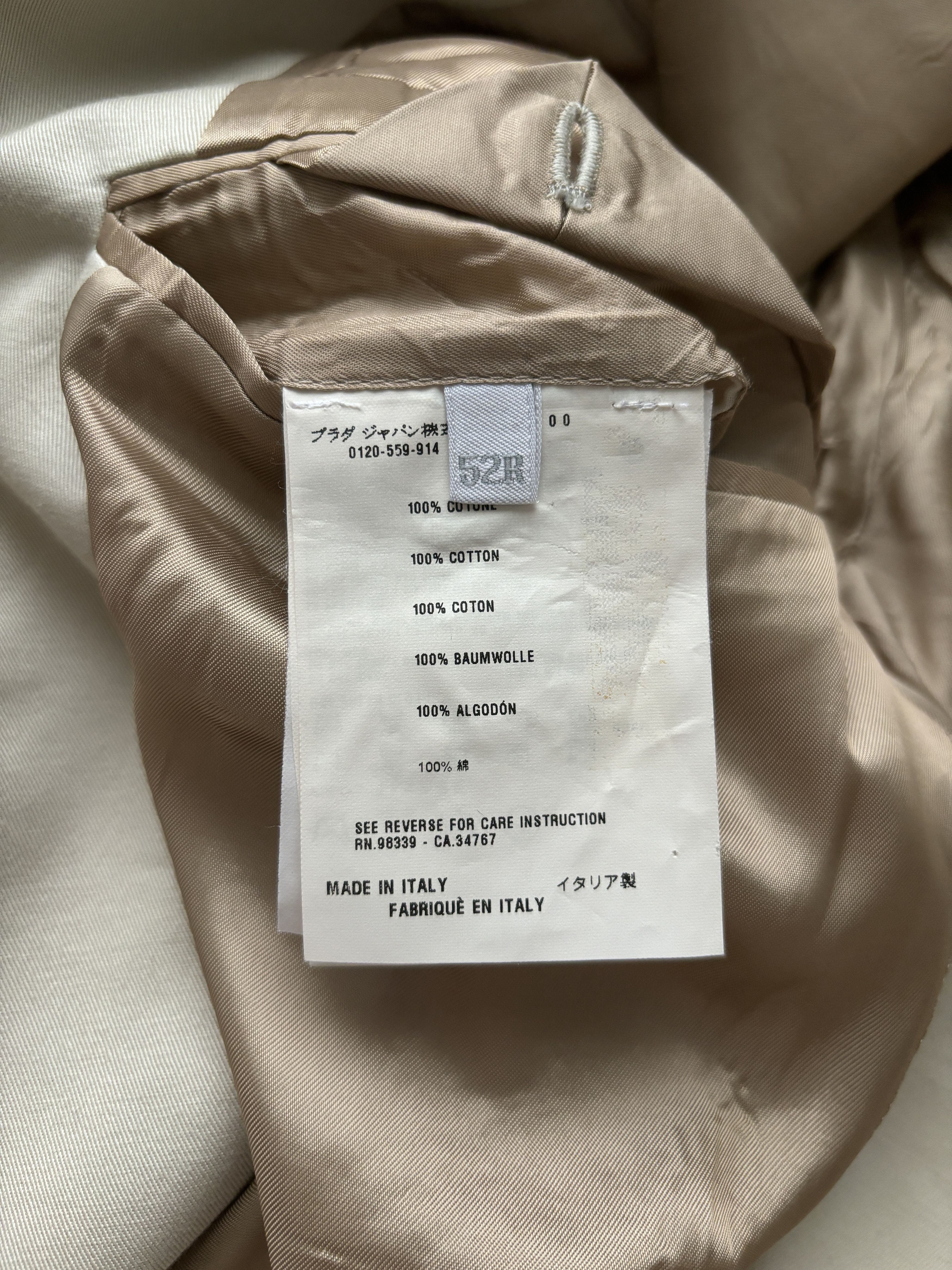 Prada ⚡️QUICK SALE⚡️Prada Beige Cotton Blazer Jacket Size US L / EU 52-54 / 3 - 4 Thumbnail