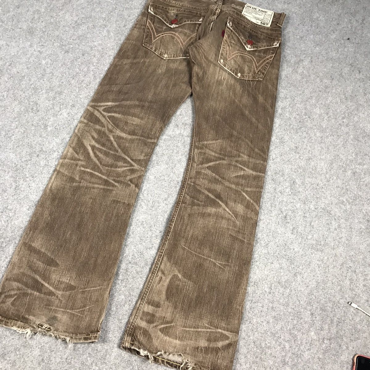 Edwin × Japanese Brand 503 FLARE EDWIN BROWN BOOT CUT DENIM PANTS Size US 28 / EU 44 - 9 Thumbnail