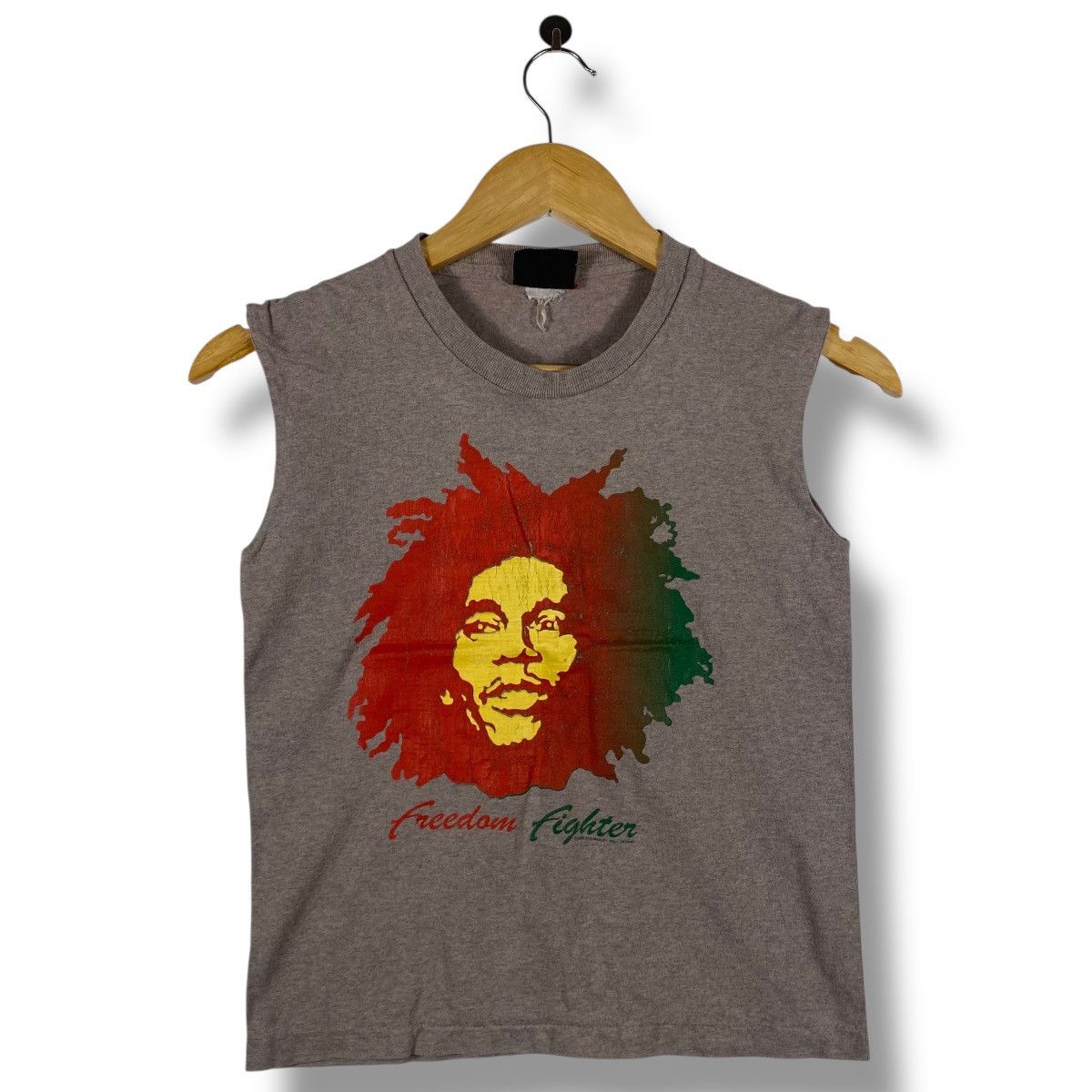 Bob Marley Vintage 00's BOB MARLEY Freedom Fighter Sleeveless Tank Tops Size XS / US 0-2 / IT 36-38 - 1 Thumbnail
