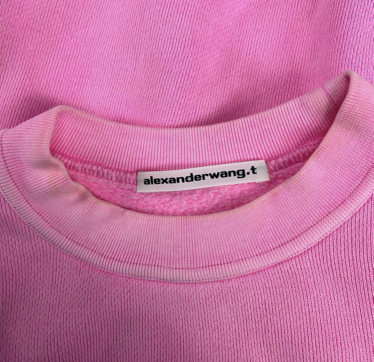 Alexander Wang Alexander Wang Neon Pink Cropped Fleece Sweatshirt K12 Size XS / US 0-2 / IT 36-38 - 6 Thumbnail