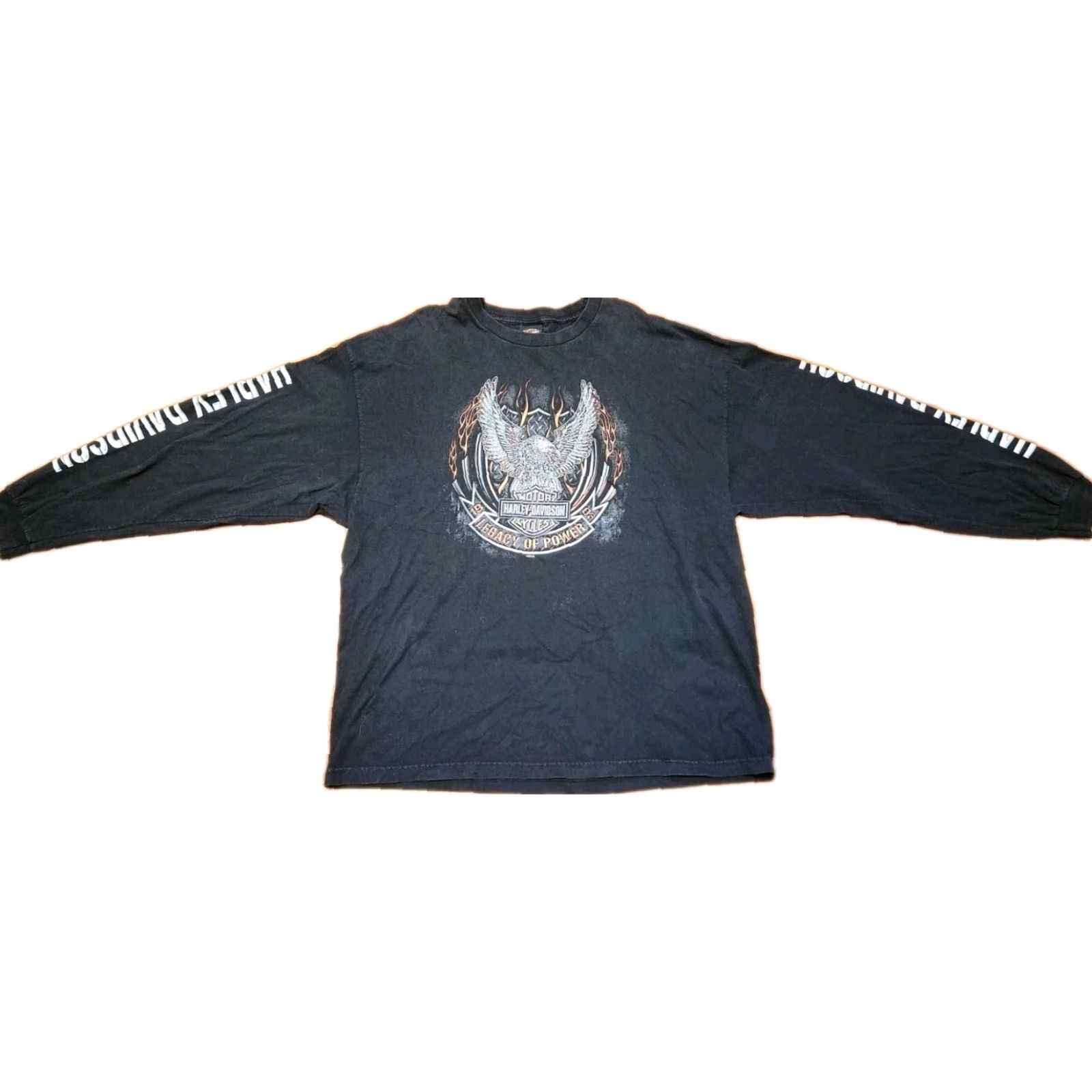 Harley Davidson HARLEY-DAVIDSON Long Sleeve T Shirt Mens 3XL Black Shawano County Wi Biker Motorcycles Shirt Mens 3XL Harley-Davidson Black Graphic Print USA 2010s Size US XXL / EU 58 / 5 - 3 Thumbnail