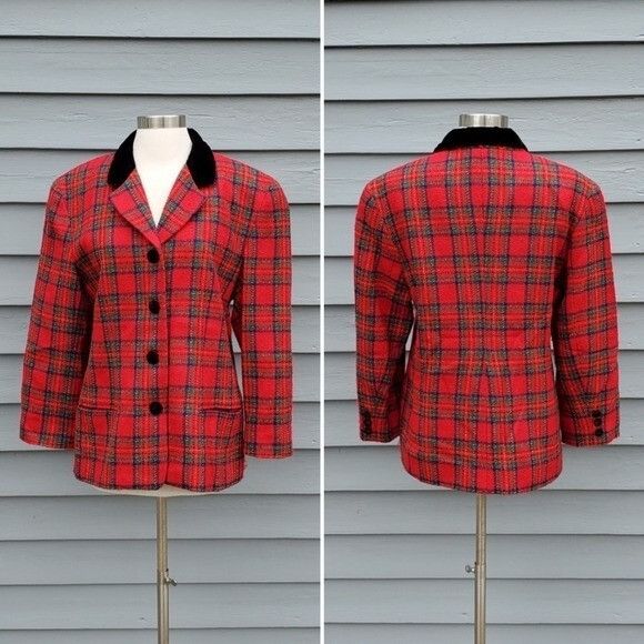 Talbots Vintage 90s y2k Talbots Red Green Stuart Tartan Plaid Preppy Size XL / US 12-14 / IT 48-50 - 7 Thumbnail