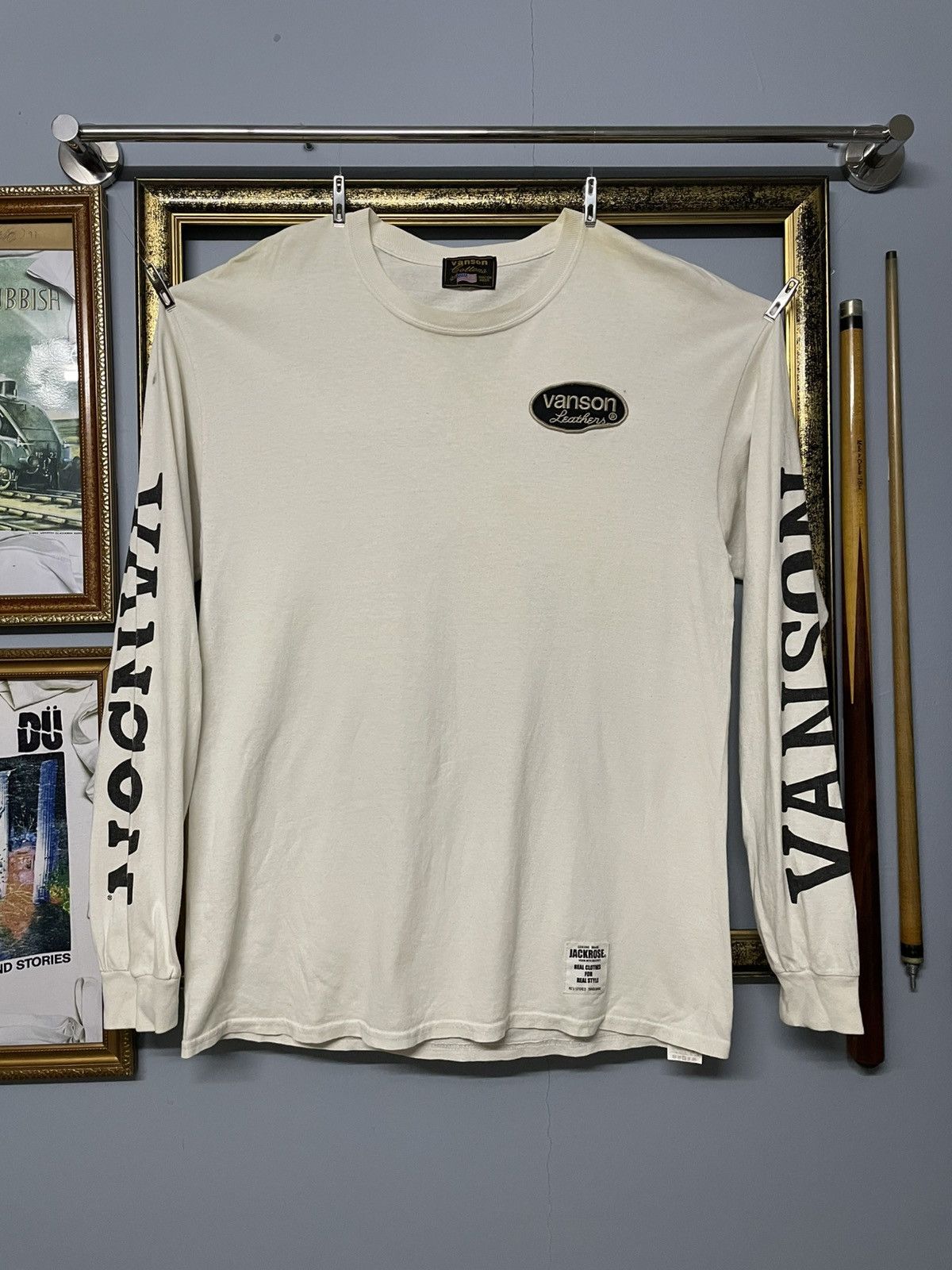Designer × Vanson Leathers × Vintage Vintage Designer Vanson LeatherXJackrose One Star Longsleeve Size US M / EU 48-50 / 2 - 1 Thumbnail