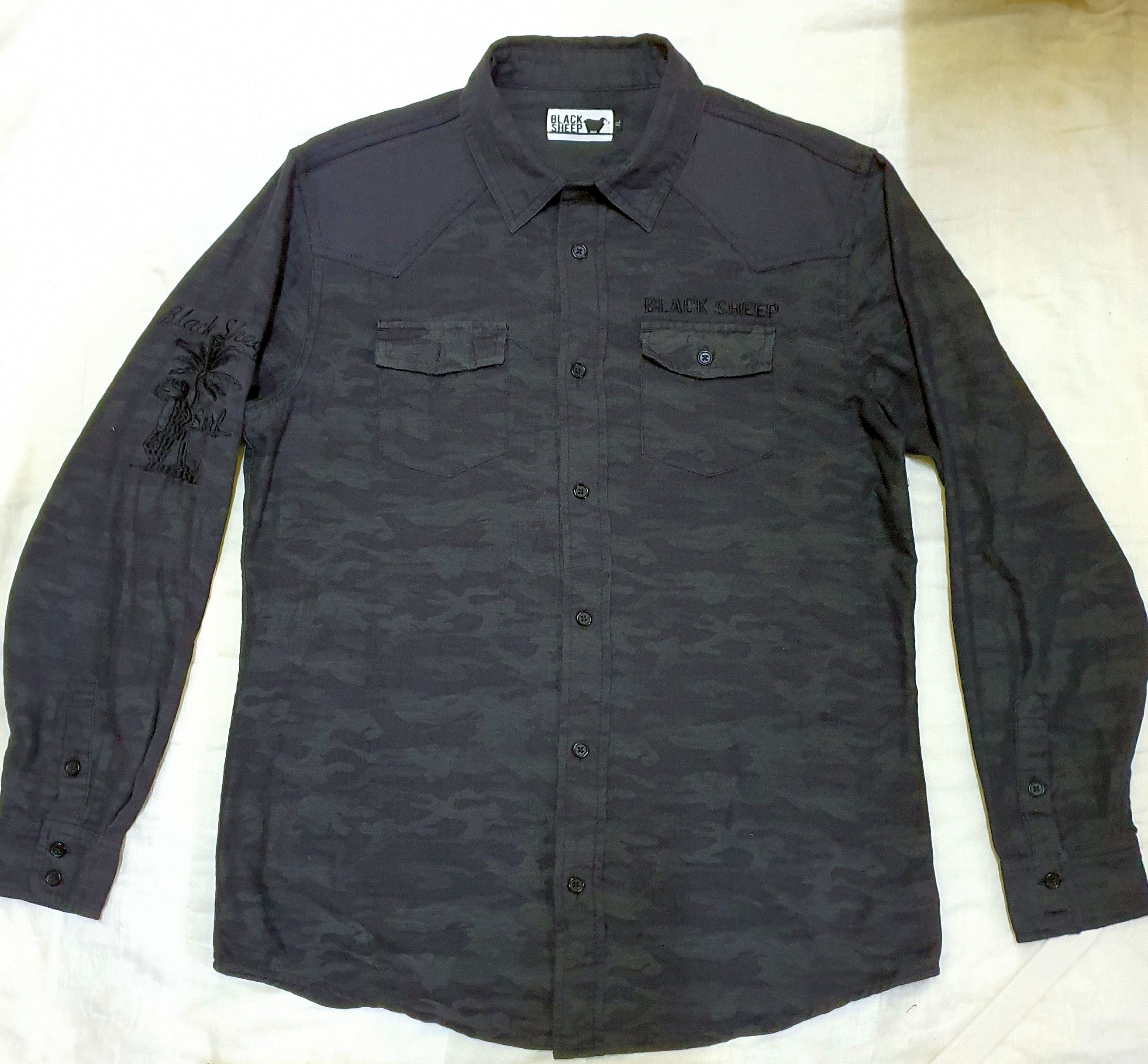 Black Sheep Black Sheep Camo Western Embroidery Buttons Up Shirt (M) Size US M / EU 48-50 / 2 - 1 Thumbnail