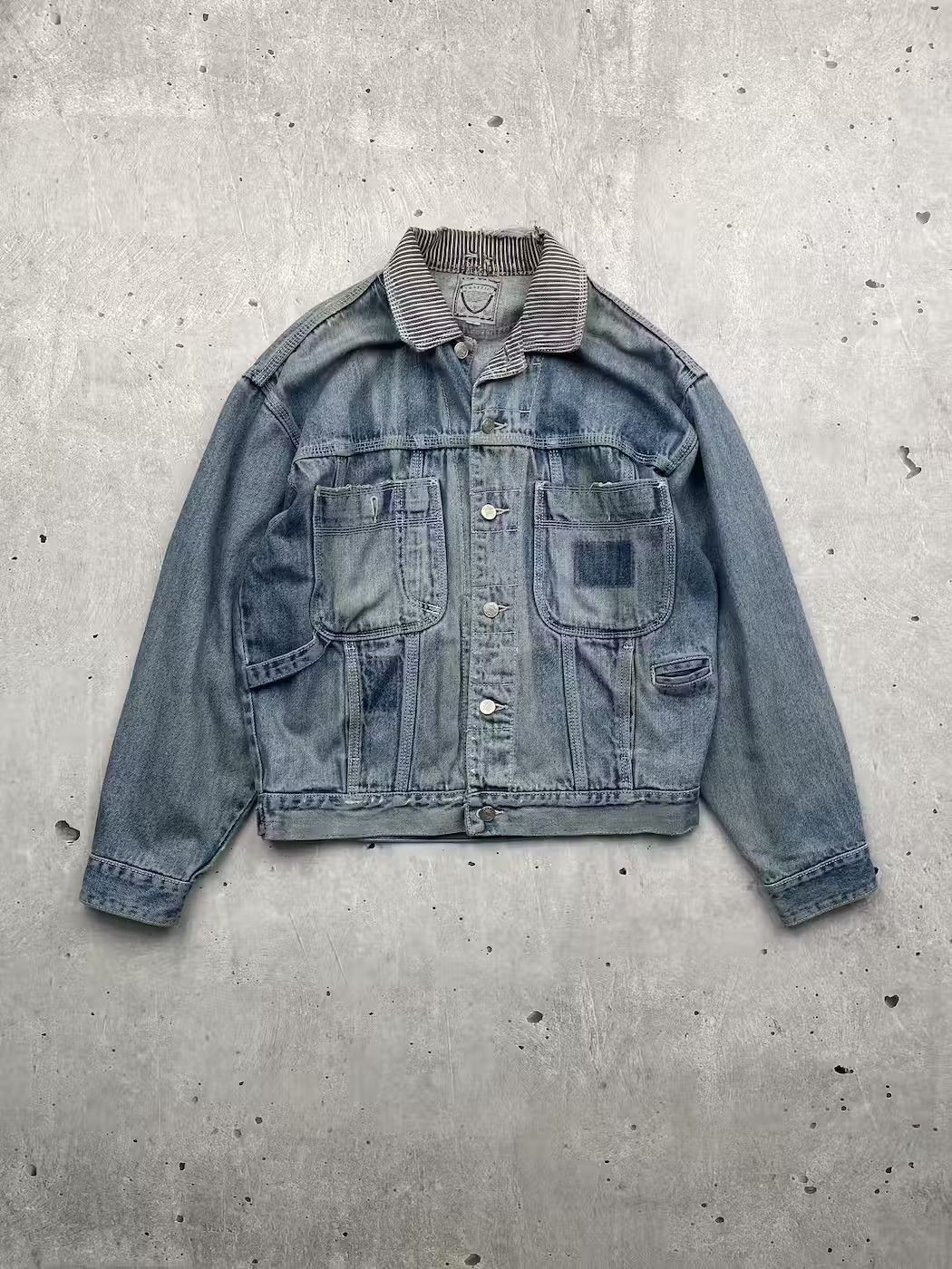 Vintage Vintage Sun Faded Worn Denim Jacket | Grailed