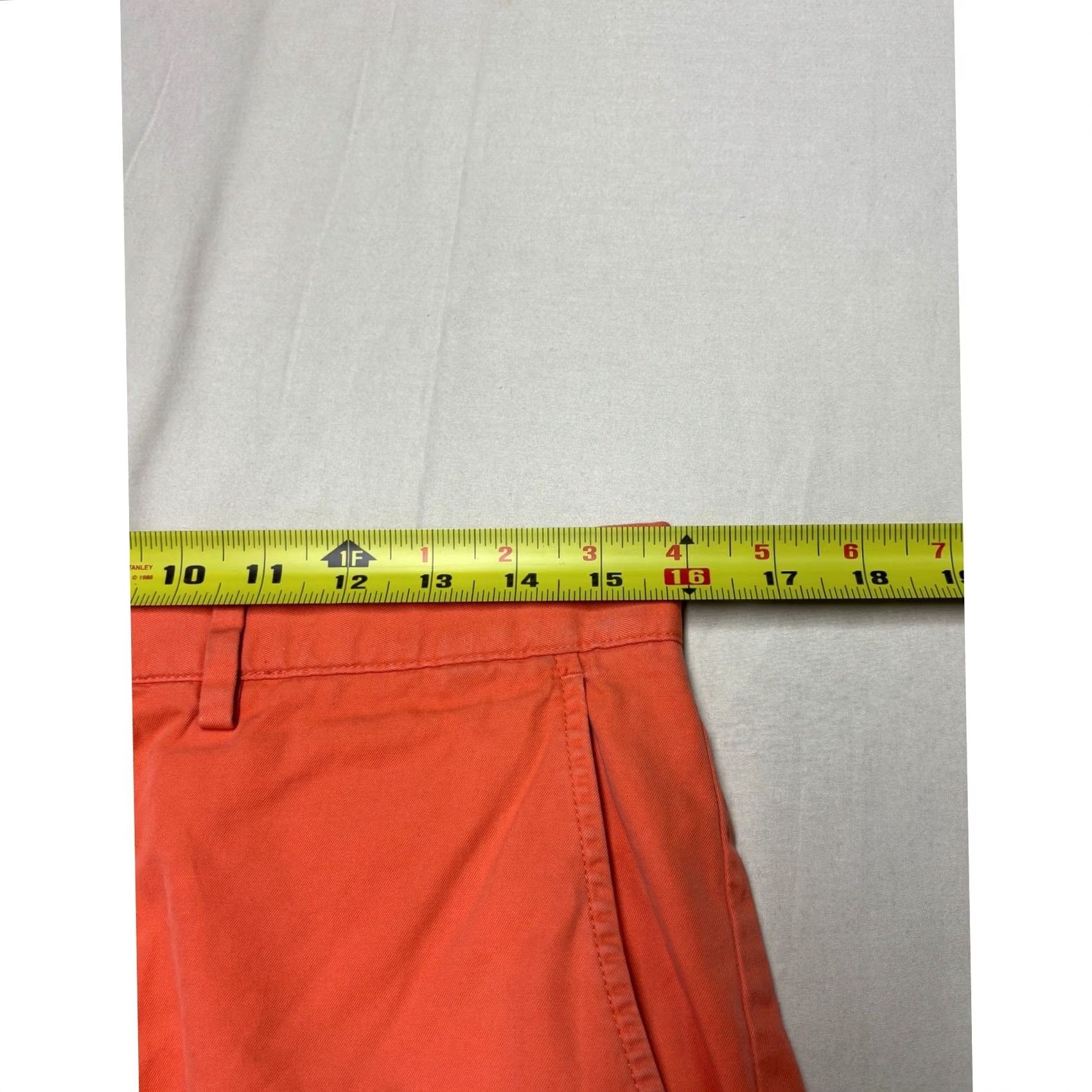 Polo Ralph Lauren Polo Ralph Lauren Mens Chino Shorts 32x9 Coral Orange Cotton Twill Flat Front Classic Casual Mens Size US XS / EU 42 / 0 - 7 Thumbnail