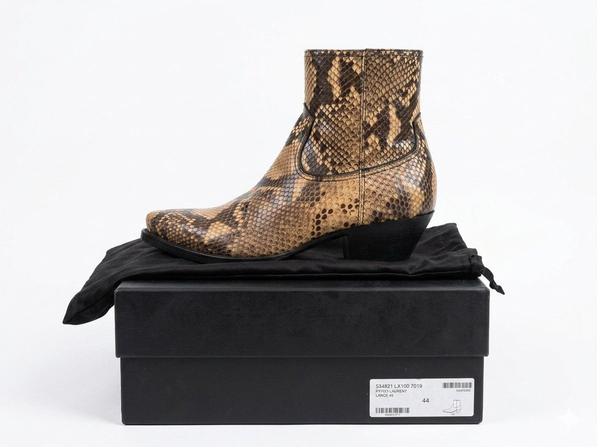 Saint Laurent Paris Devon Python Boots | Grailed