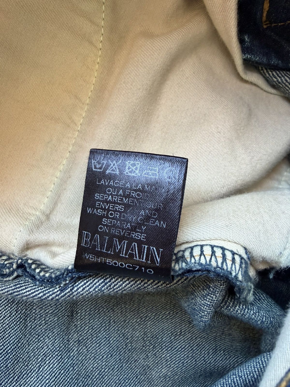 Balmain BALMAIN BIKER DENIM JEANS Size US 30 / EU 46 - 12 Thumbnail