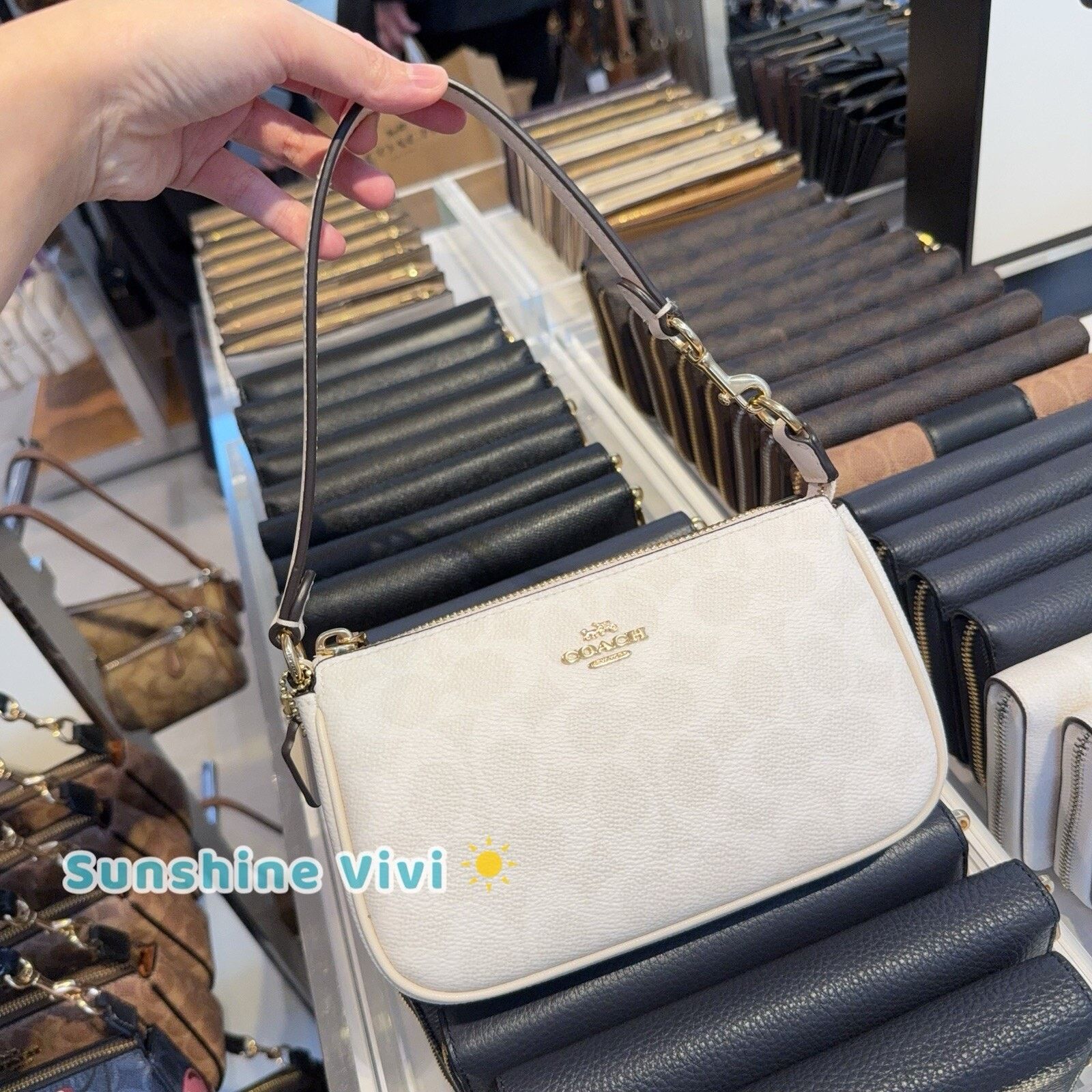 Coach NWT Coach Nolita 19 Signature Canvas CW426 /Gold/White/Chalk Size ONE SIZE - 1 Thumbnail