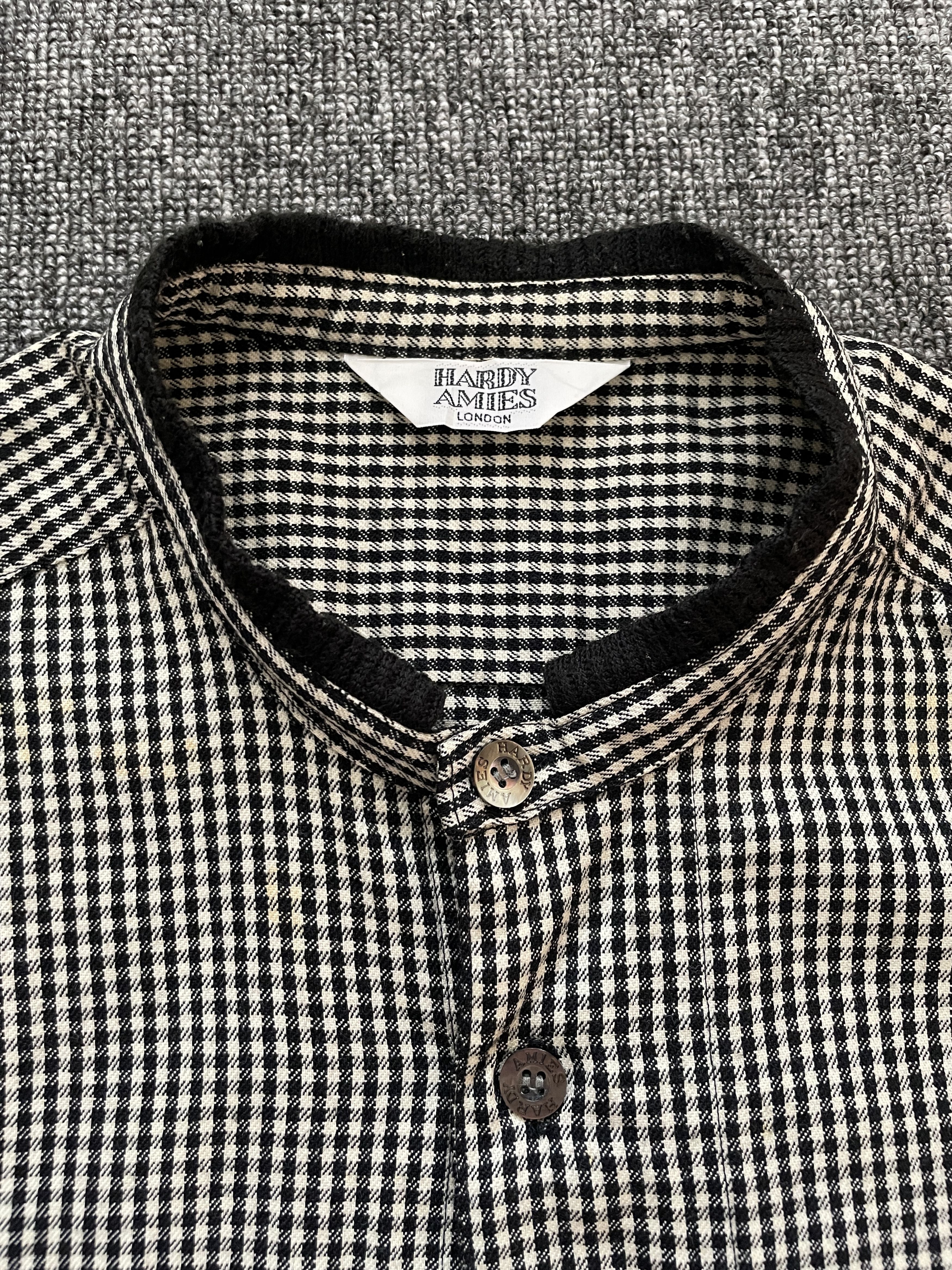Hardy Amies 90s Hardy Amies London Long Sleeve Shirt Wool Stand Collar Size US M / EU 48-50 / 2 - 3 Thumbnail