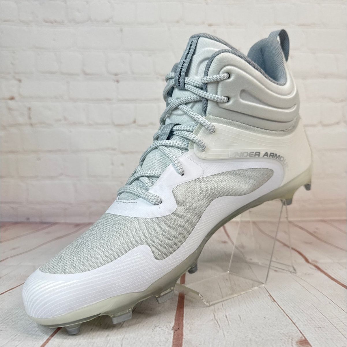 Under Armour Under Armour Command MC Mid White Lacrosse Cleats Mens Sz 13 Size US 13 / EU 46 - 3 Thumbnail