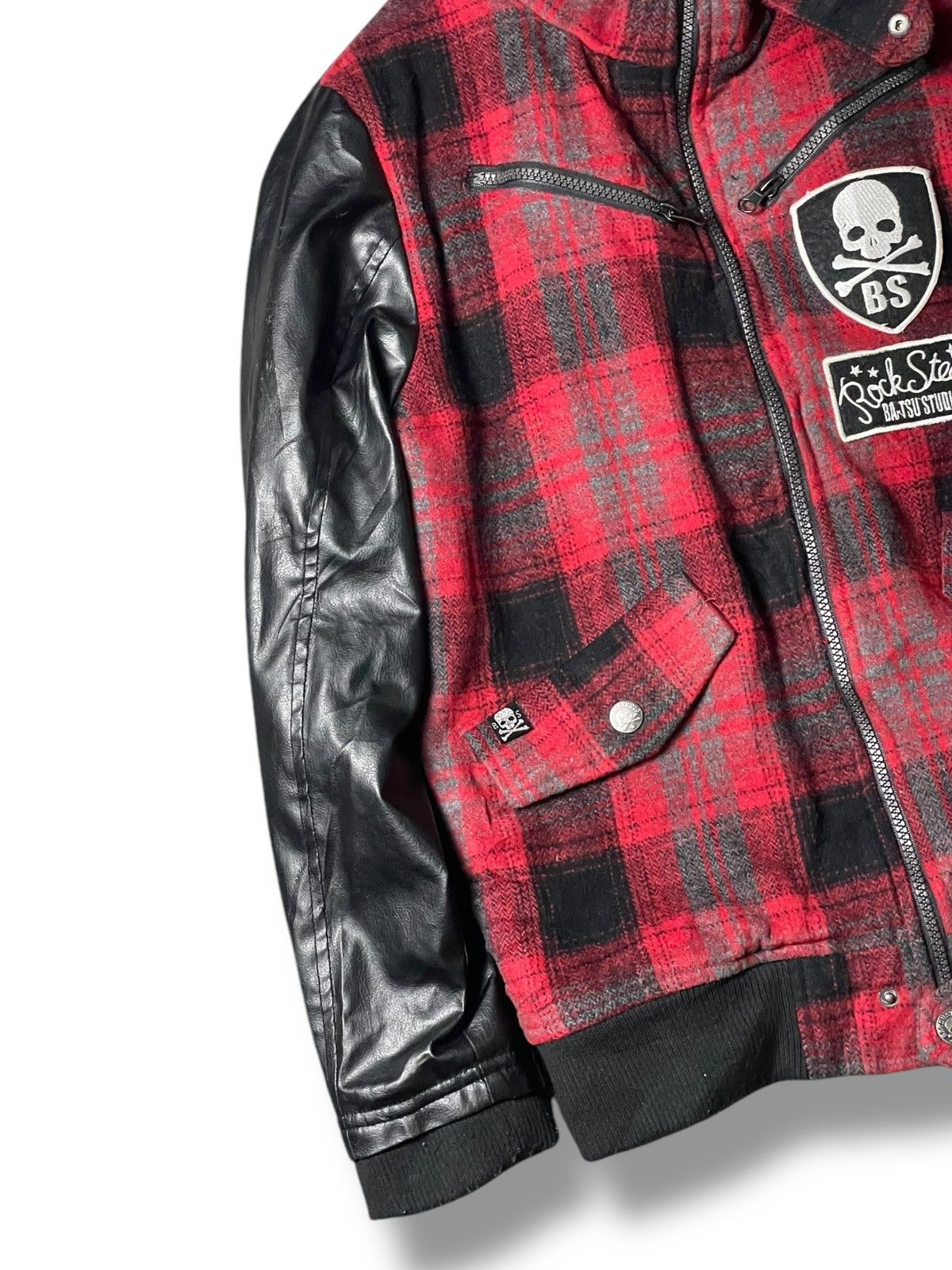Japanese Brand × Seditionaries × Vintage BA-TSU Studio Rock Steady Leather Varsity Jacket (94) Size US XXS / EU 40 - 4 Thumbnail