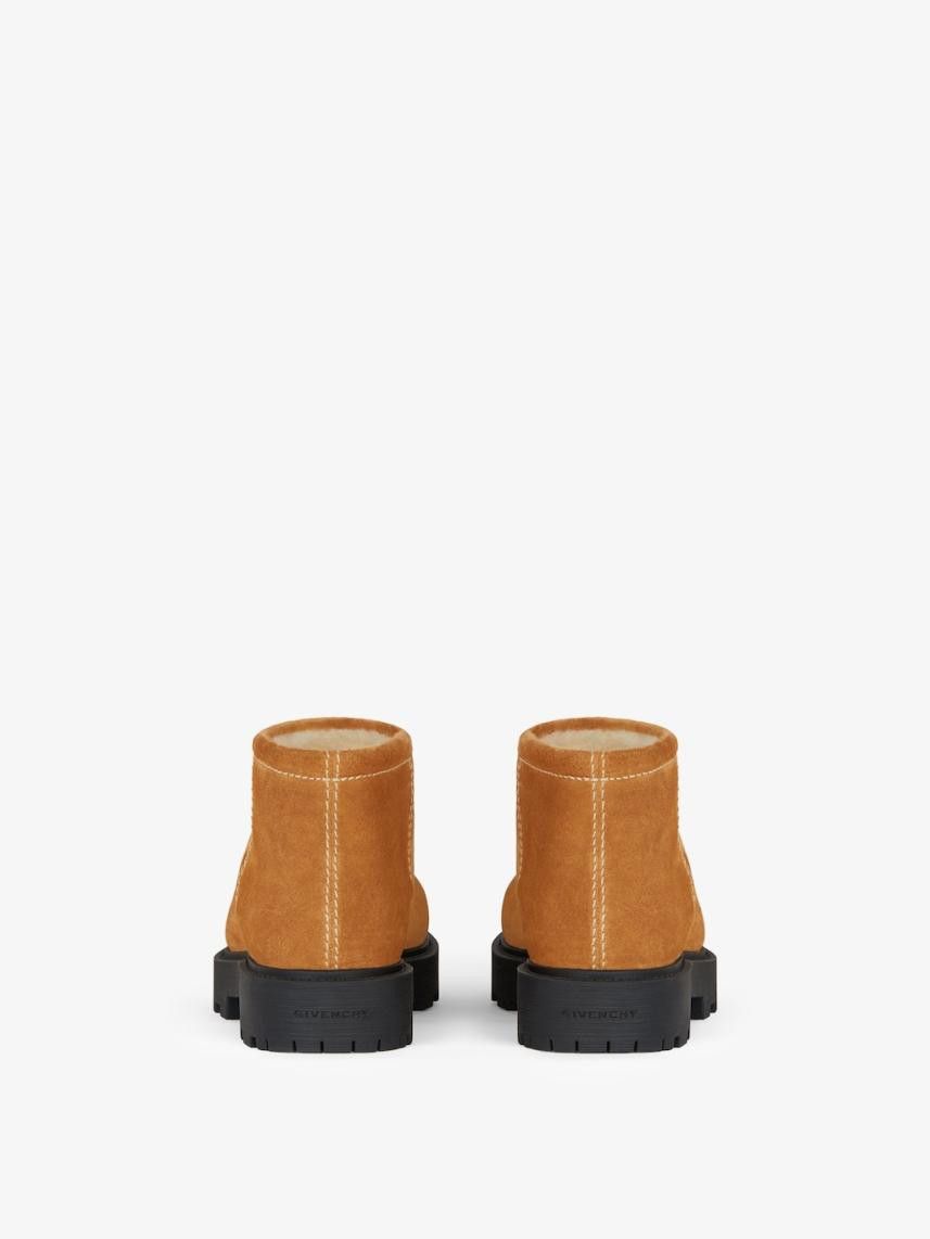 Givenchy o1srvl11e1024 Storm Ankle Boots Suede Shearling Beige Size US 9 / EU 42 - 5 Thumbnail