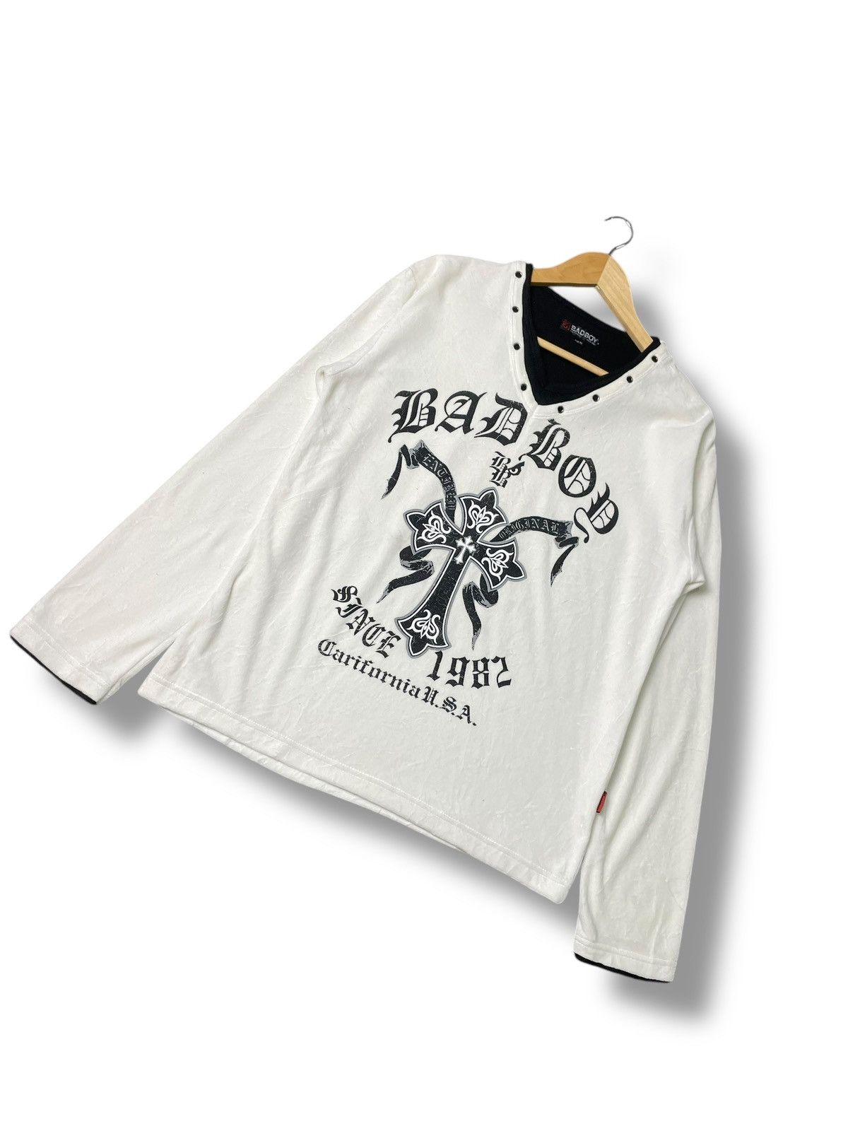 If Six Was Nine × Japanese Brand × Le Grande Bleu (L.G.B.) Bad Boy Brand Cross Print Long Sleeves (63) Size US M / EU 48-50 / 2 - 5 Thumbnail