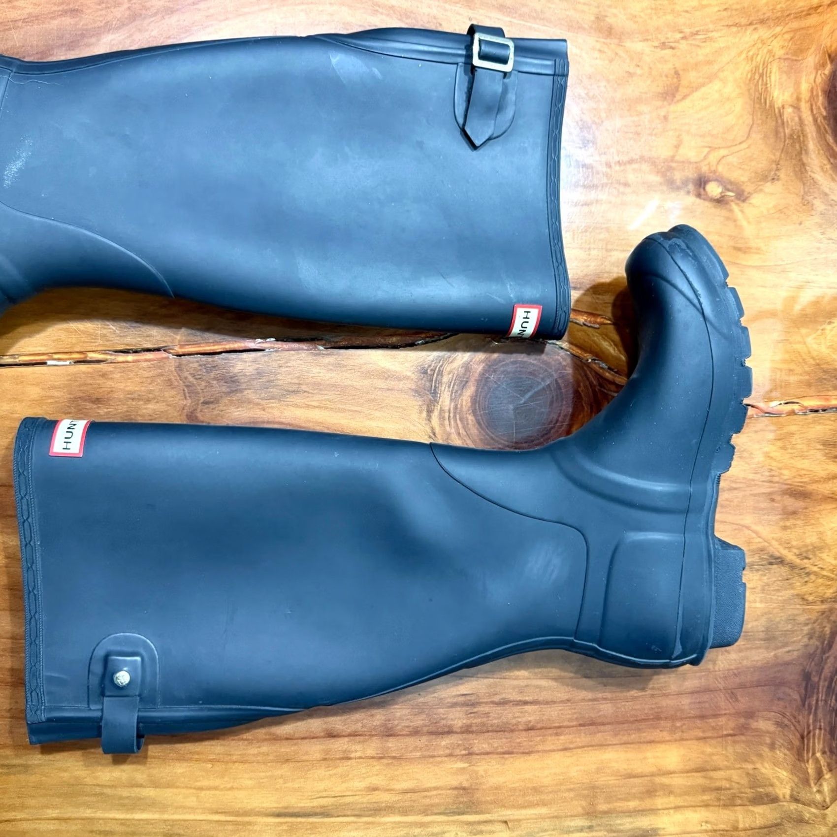 Hunter Hunter Original Tall Rain Boots Womens 9 Gray Waterproof Pull On Casual Boots Weatherproof Size US 10 / IT 40 - 3 Thumbnail