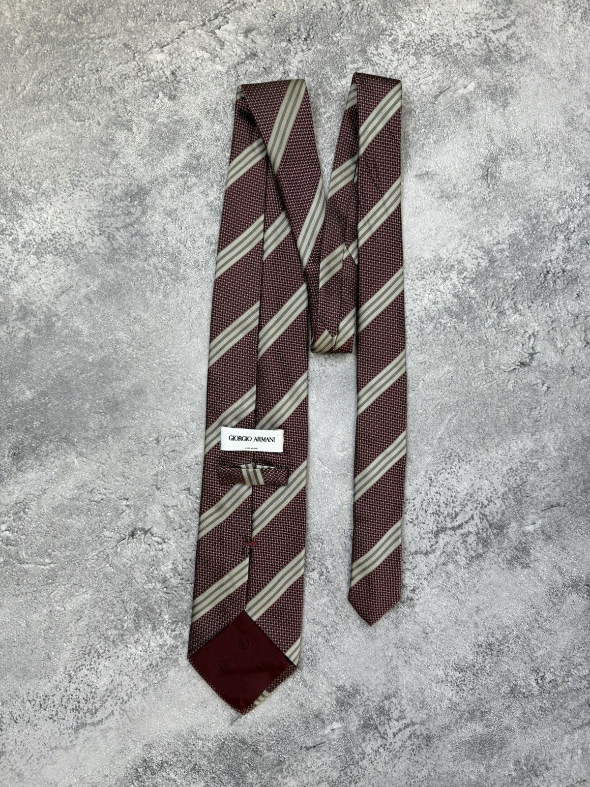 Giorgio Armani Giorgio Armani Men’s Silk Tie Striped Luxury Made in Italy Size ONE SIZE - 2 Thumbnail