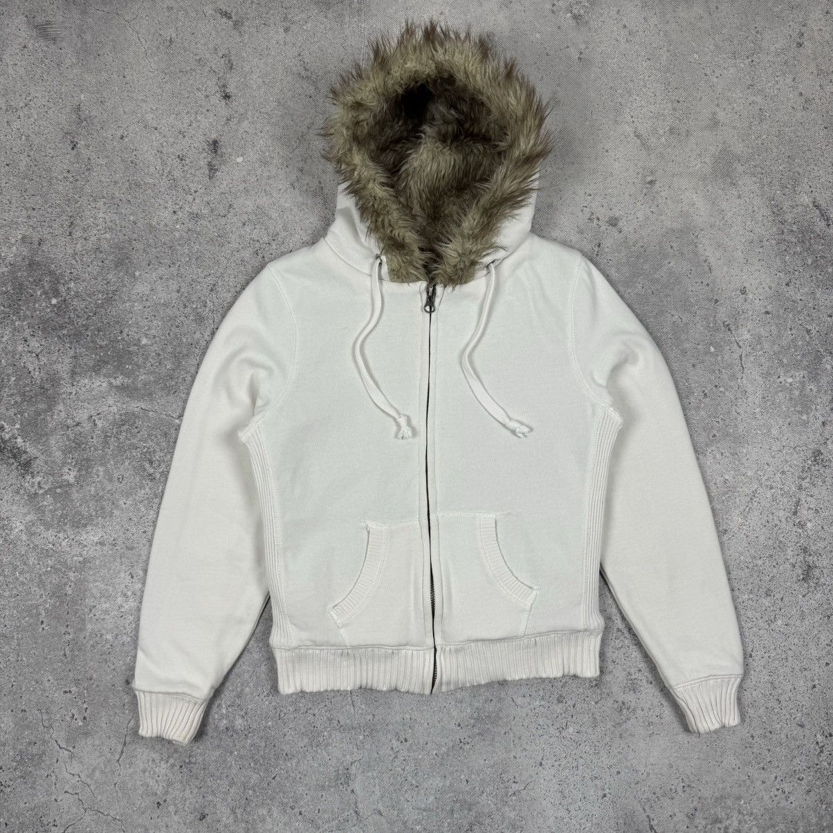 Japanese Brand Vintage Japanese Brand Y2K LGB Style Faux Fur Zip Hoodie Size L / US 10 / IT 46 - 3 Thumbnail