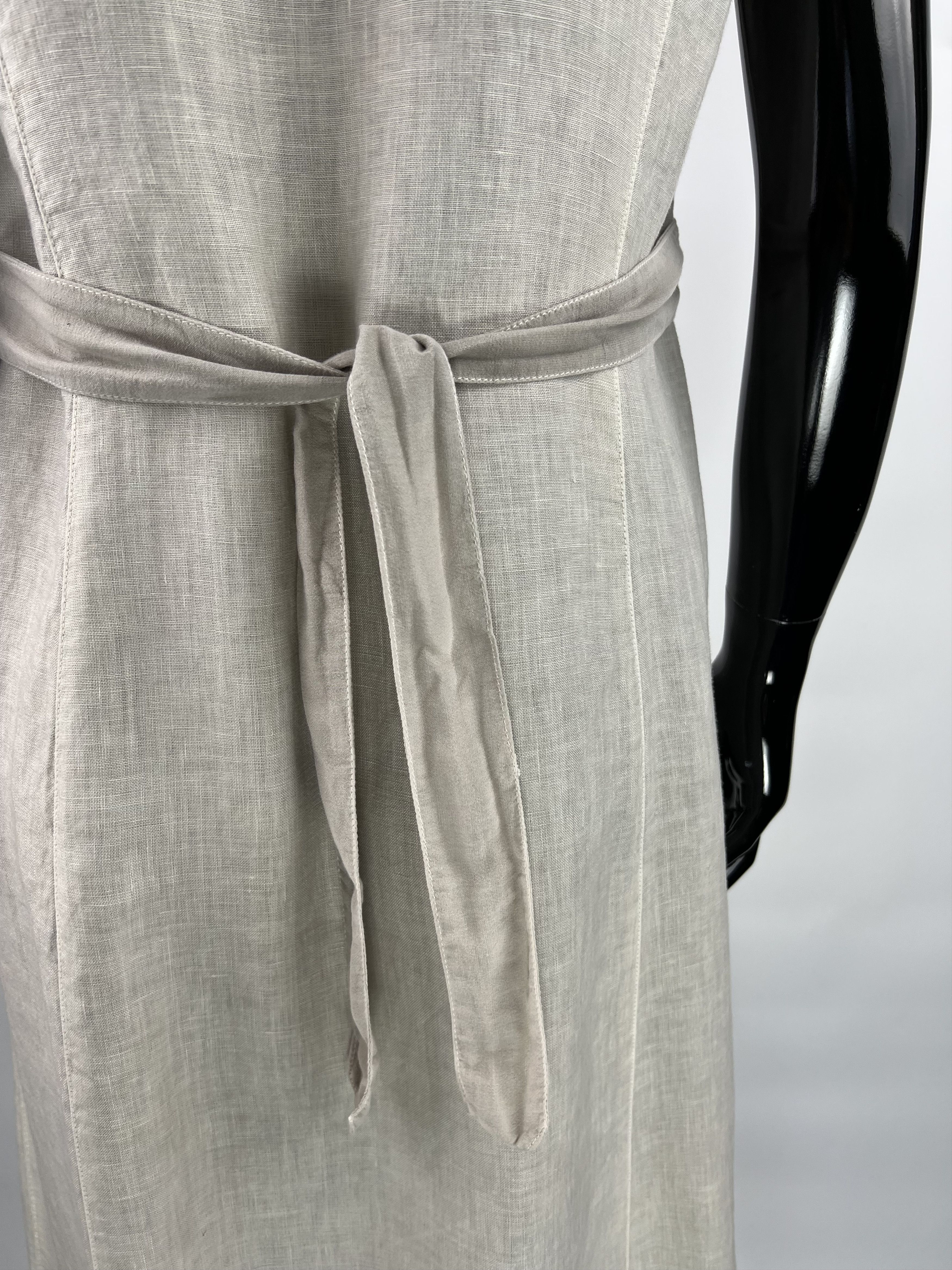 C.P. Company Rare Vintage C.P. Company Linen Midi Belted Dress Size IT42 Size M / US 6-8 / IT 42-44 - 5 Thumbnail