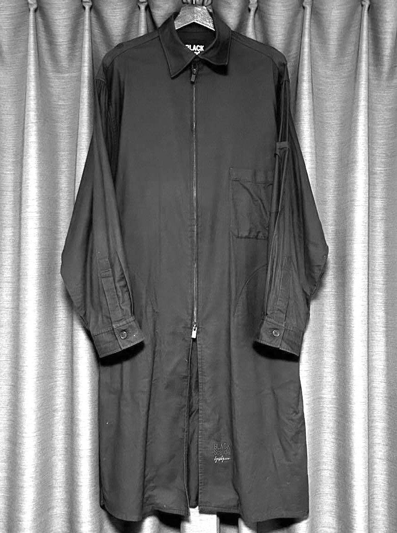 Yohji Yamamoto Black Scandal Long Zipper Shirt Size US M / EU 48-50 / 2 - 1 Thumbnail