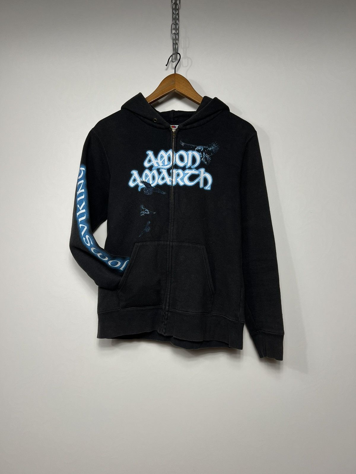 Band Tees Vintage Amon Amarth Band Hoodie Death Metal Black Streetwear Size US S / EU 44-46 / 1 - 2 Thumbnail