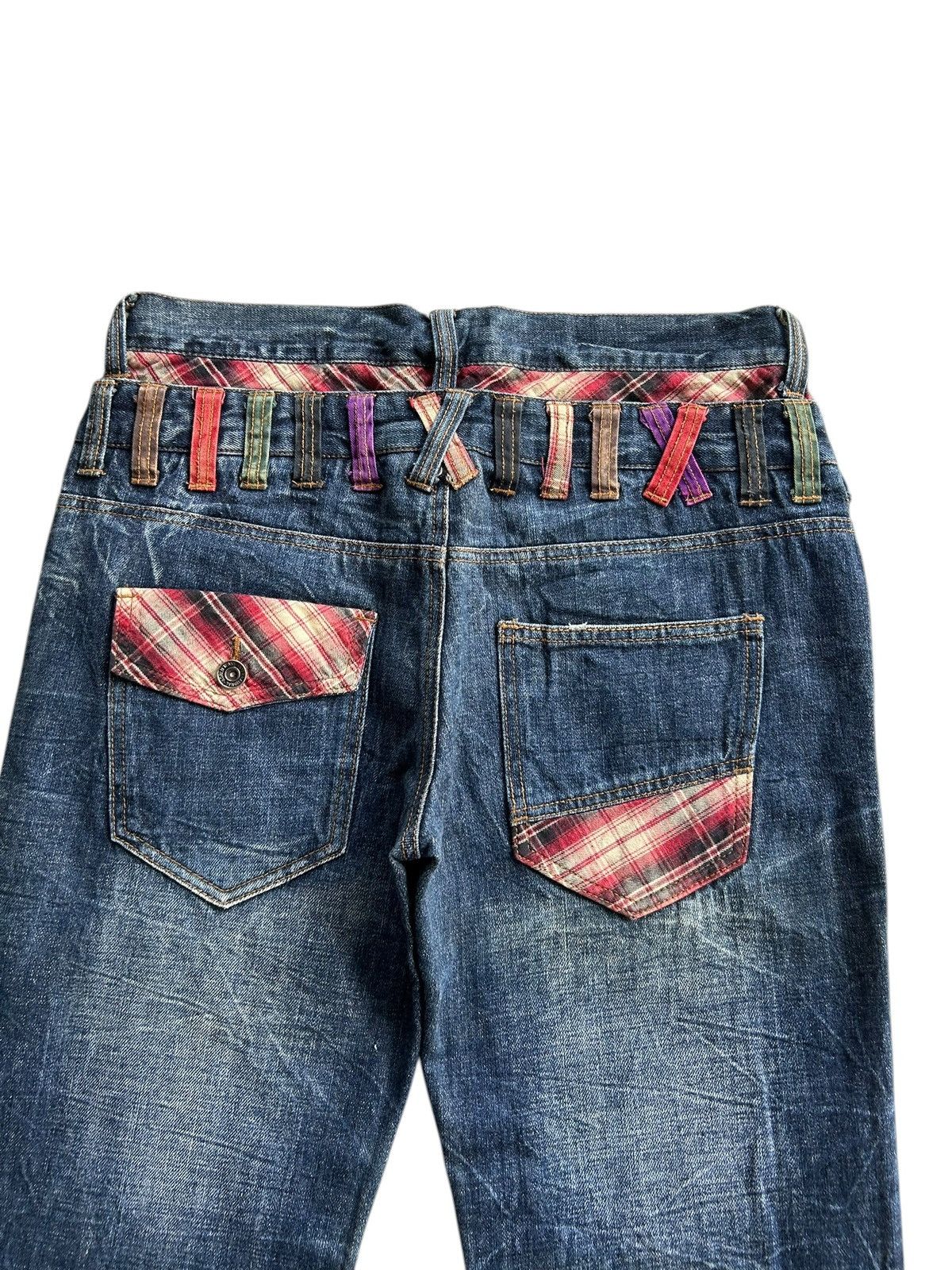 Kapital Nylaus Double Waist Japanese Punk Bondage Grunge Denim Jeans Size US 33 - 12 Thumbnail