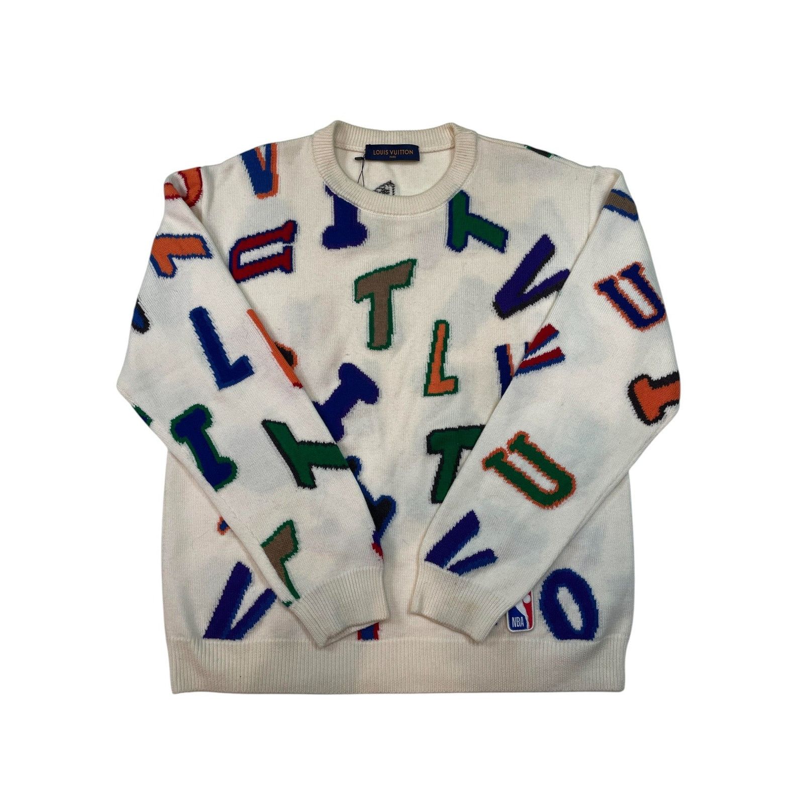 Louis Vuitton LV x NBA Crewneck Cream Multi ABC Size XXL / US 16-18 / IT 52-54 - 1 Thumbnail