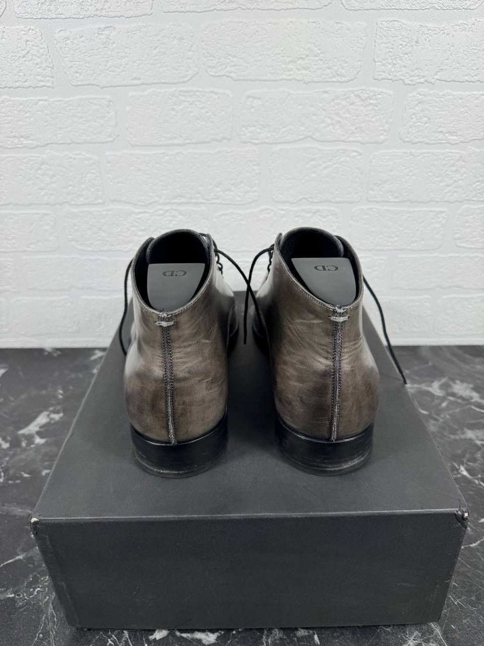 Dior Dior Calfskin Lace-Up Boots – Grey (EU 44 Size US 12 / EU 45 - 3 Thumbnail