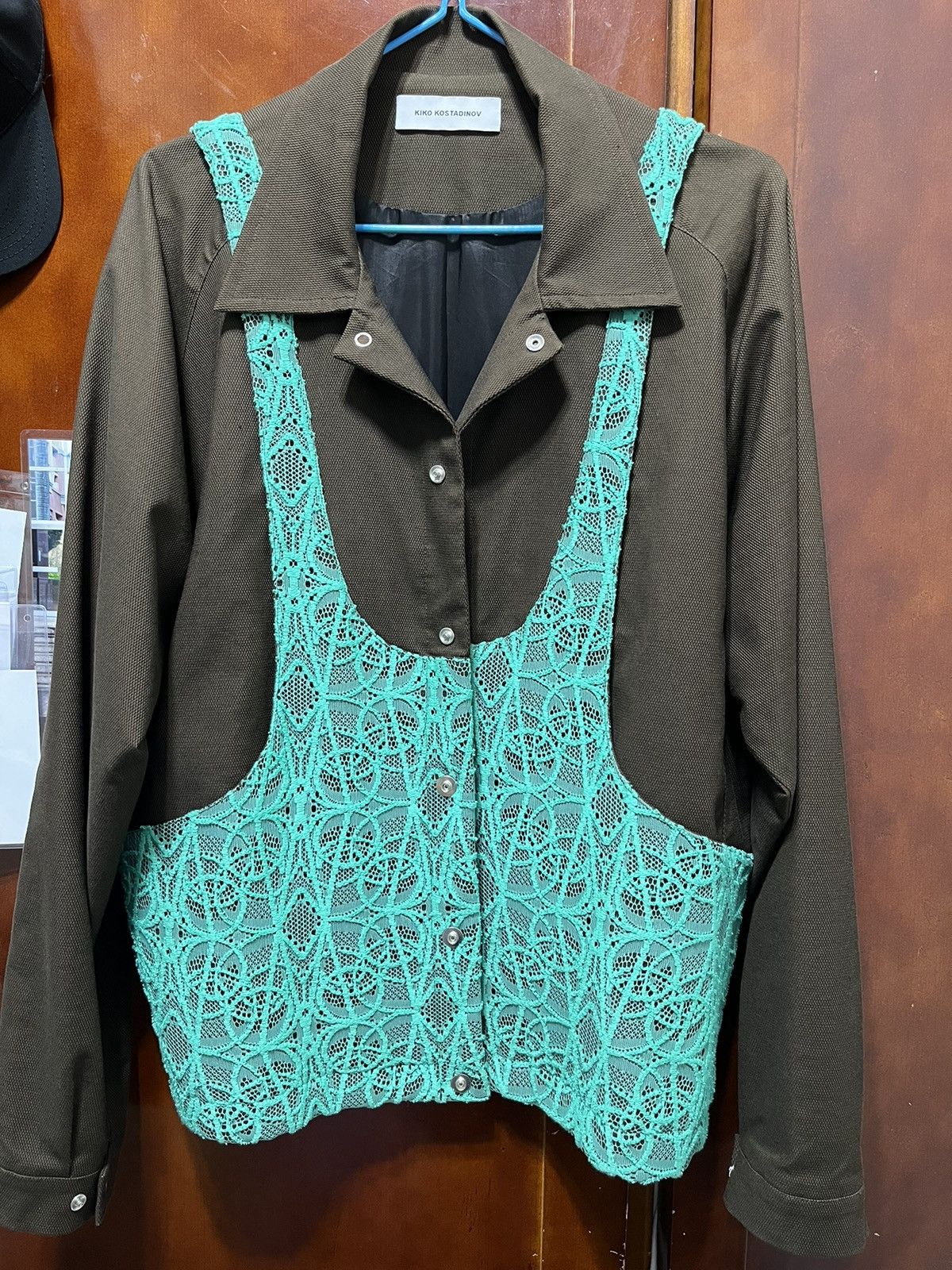 image of Kiko Kostadinov Elio Vest Jacket in Brown, Men's (Size Medium)
