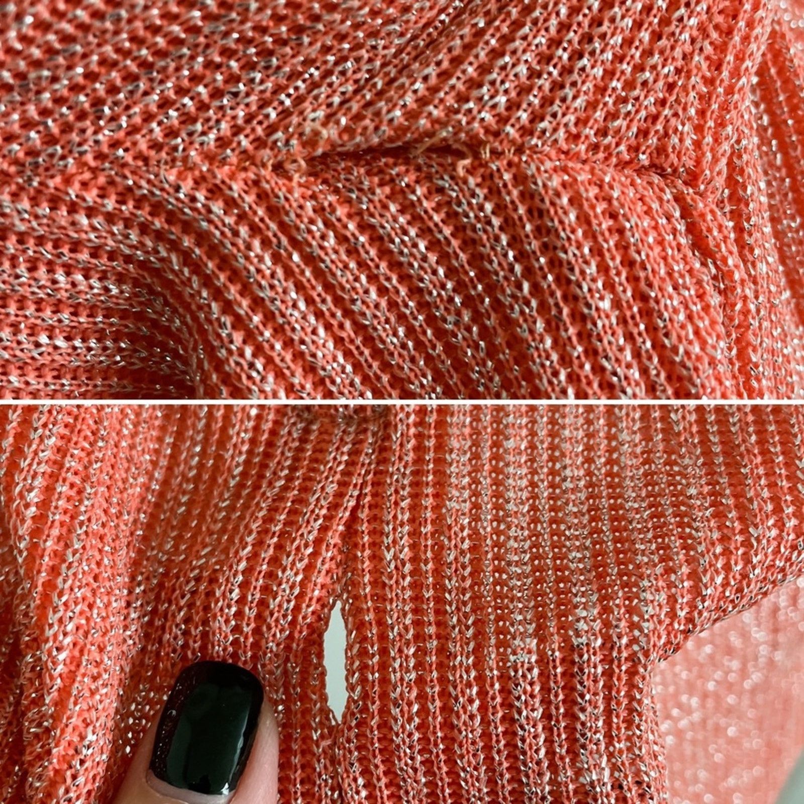 Vintage Vintage 60s L’Aiglon V-neck zip back sparkle top blouse Size M / US 6-8 / IT 42-44 - 8 Thumbnail