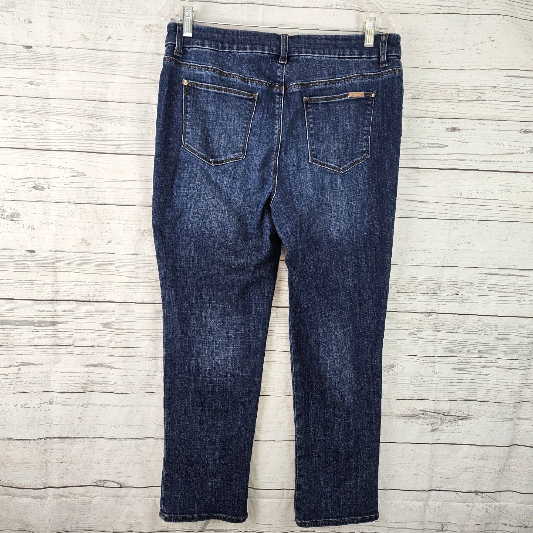 Vintage Chico's Womens So Slimming Girlfriend Slim Leg Crop Jeans Sz 10 Blue Mid Rise Jeans Cropped Womens Slimming 10 Blue Chico's Size 32" / US 10 / IT 46 - 3 Thumbnail
