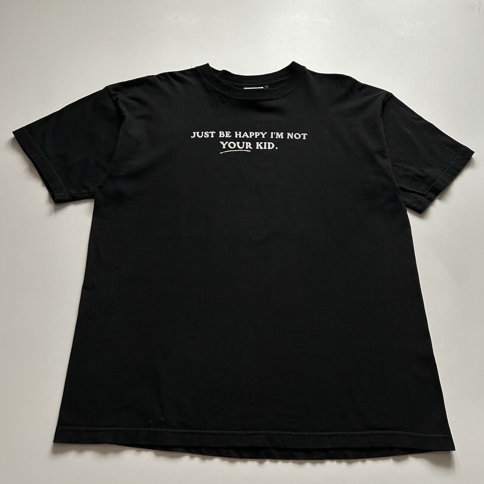 Vintage Vintage Y2K Bad Kid Funny Art T Shirt XL Faded Black Rare Size US XL / EU 56 / 4 - 1 Thumbnail