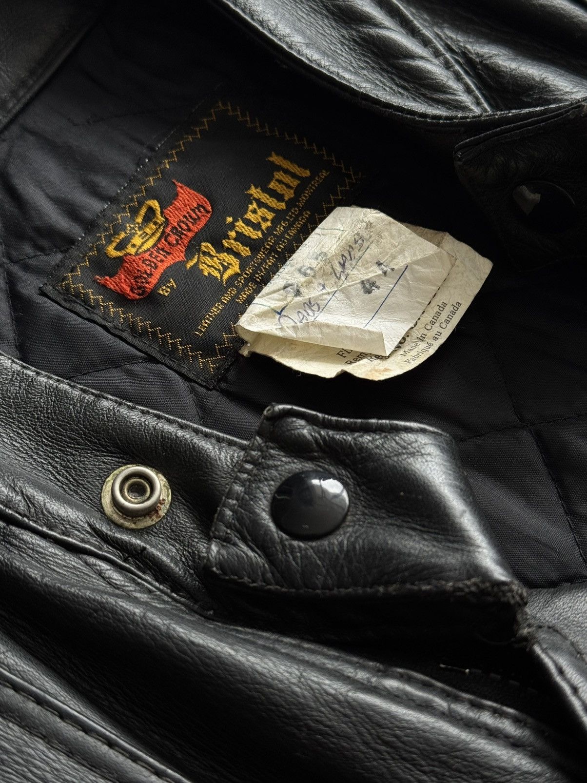 Vintage Vintage 1980s Golden Crown by Bristol Moto Leather Jacket Size US L / EU 52-54 / 3 - 6 Thumbnail