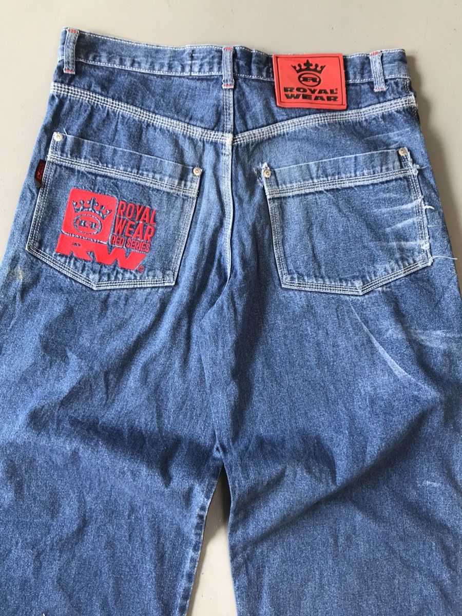 JNCO × Vintage Vintage royal wear embroidered denim Size US 31 - 1 Thumbnail