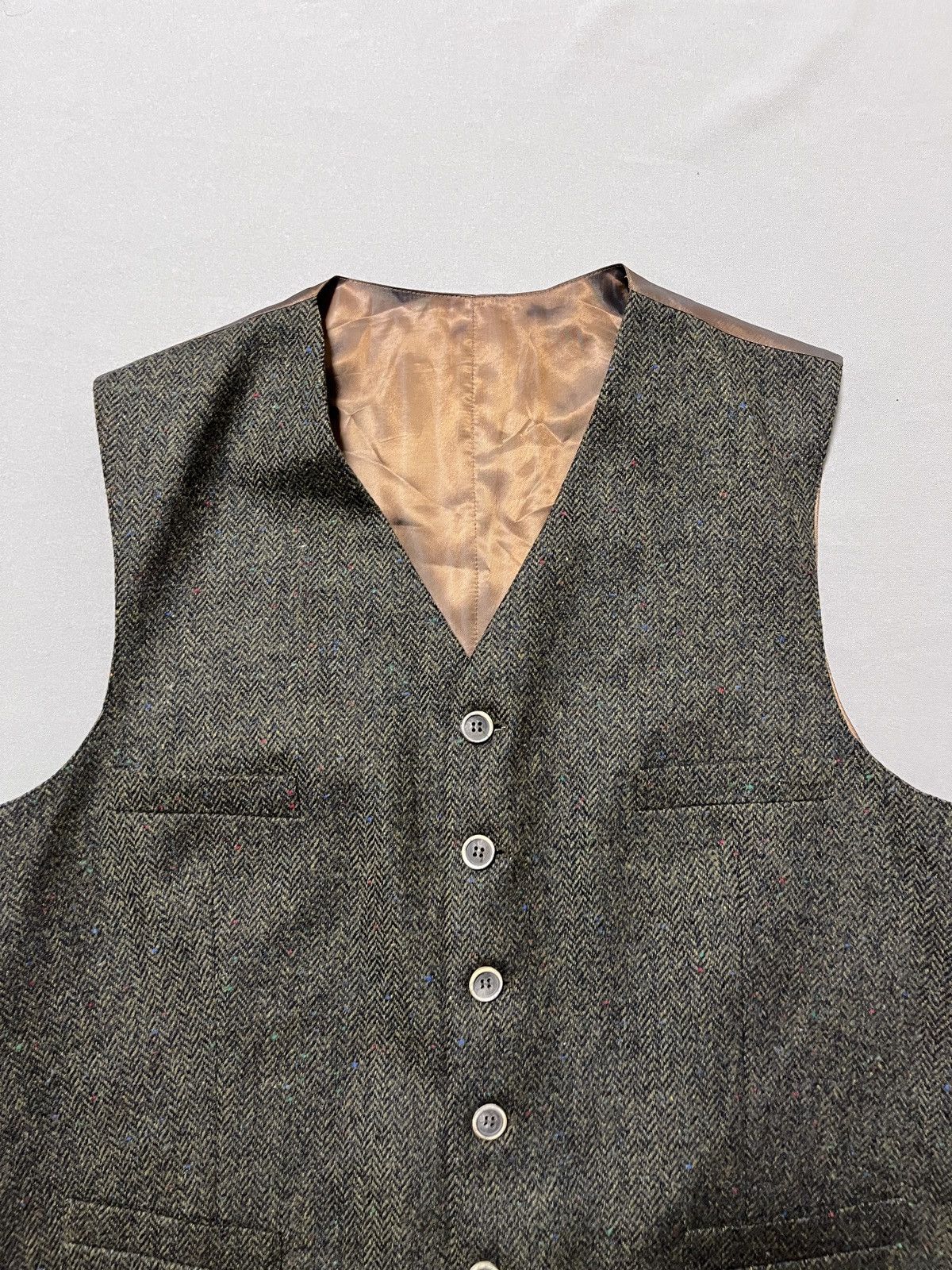 Vintage Heritage Vintage Green Tweed Wool Formal Suit Vest Size 52L - 9 Thumbnail