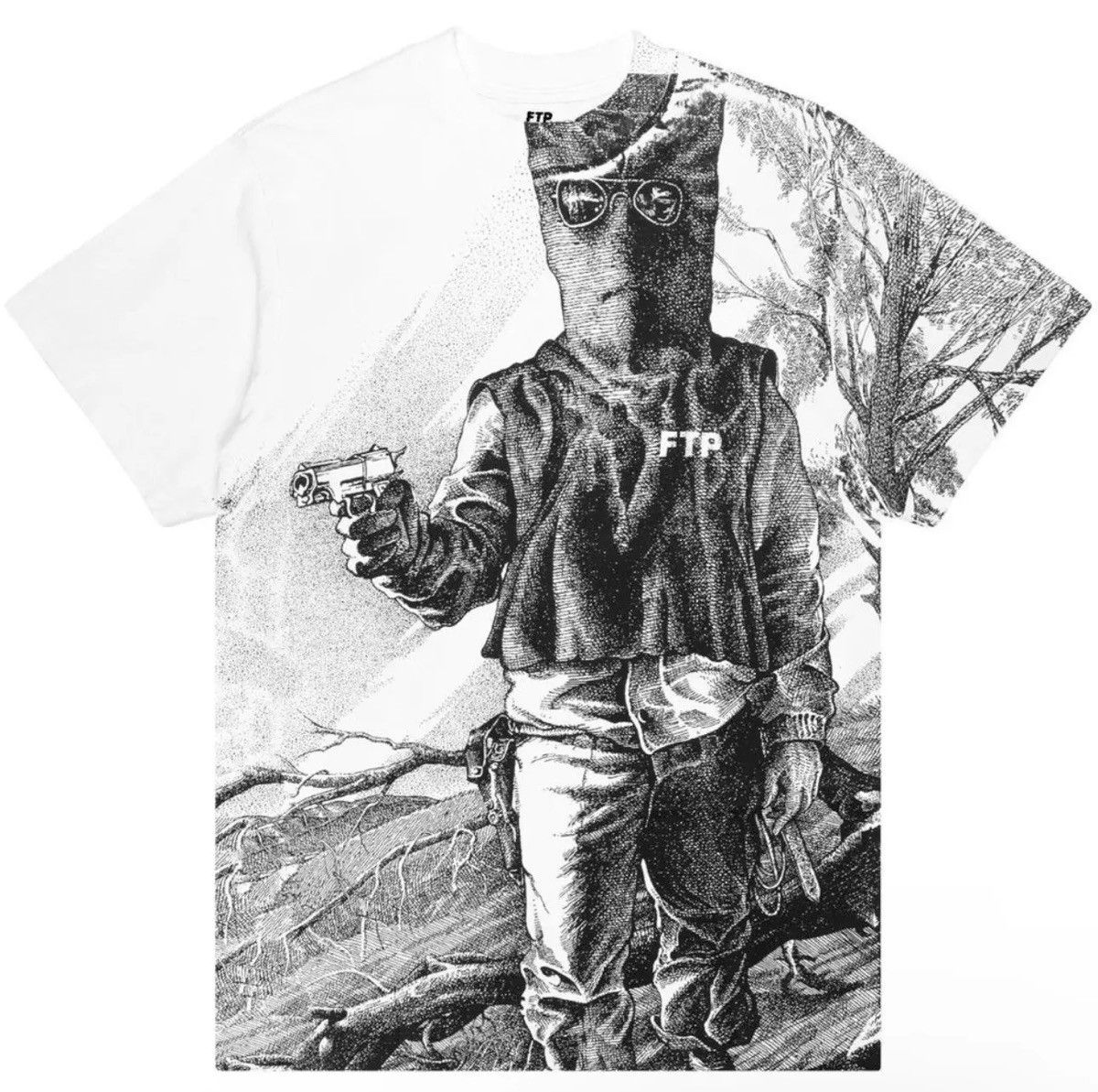 Fuck The Population FTP Zodiac Killer Tee White Large Size US L / EU 52-54 / 3 - 4 Thumbnail