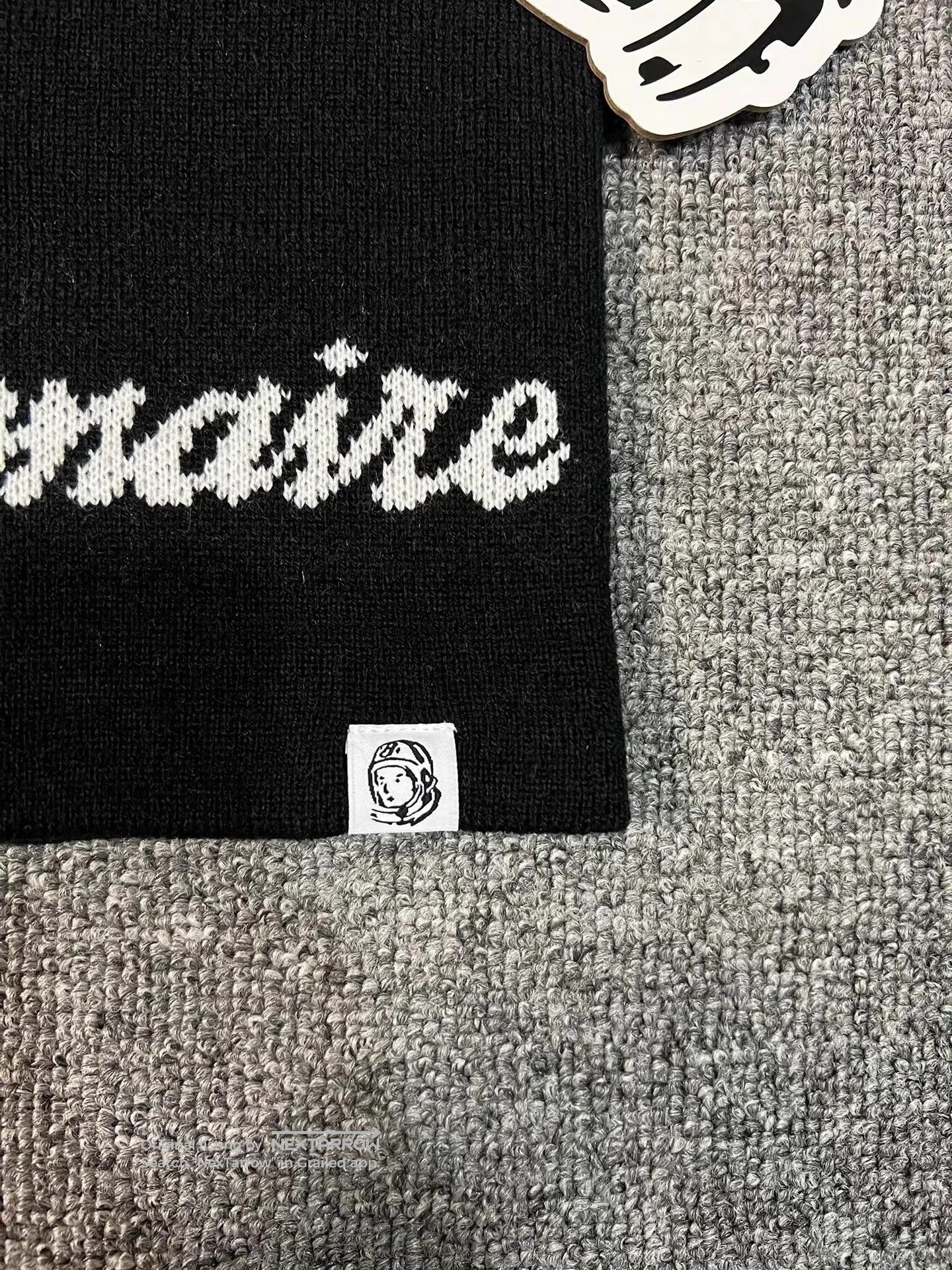 22fw Bbc Script Logo Knit Balaclava Beanie Q7 in Black, Men's — image 4 of 6