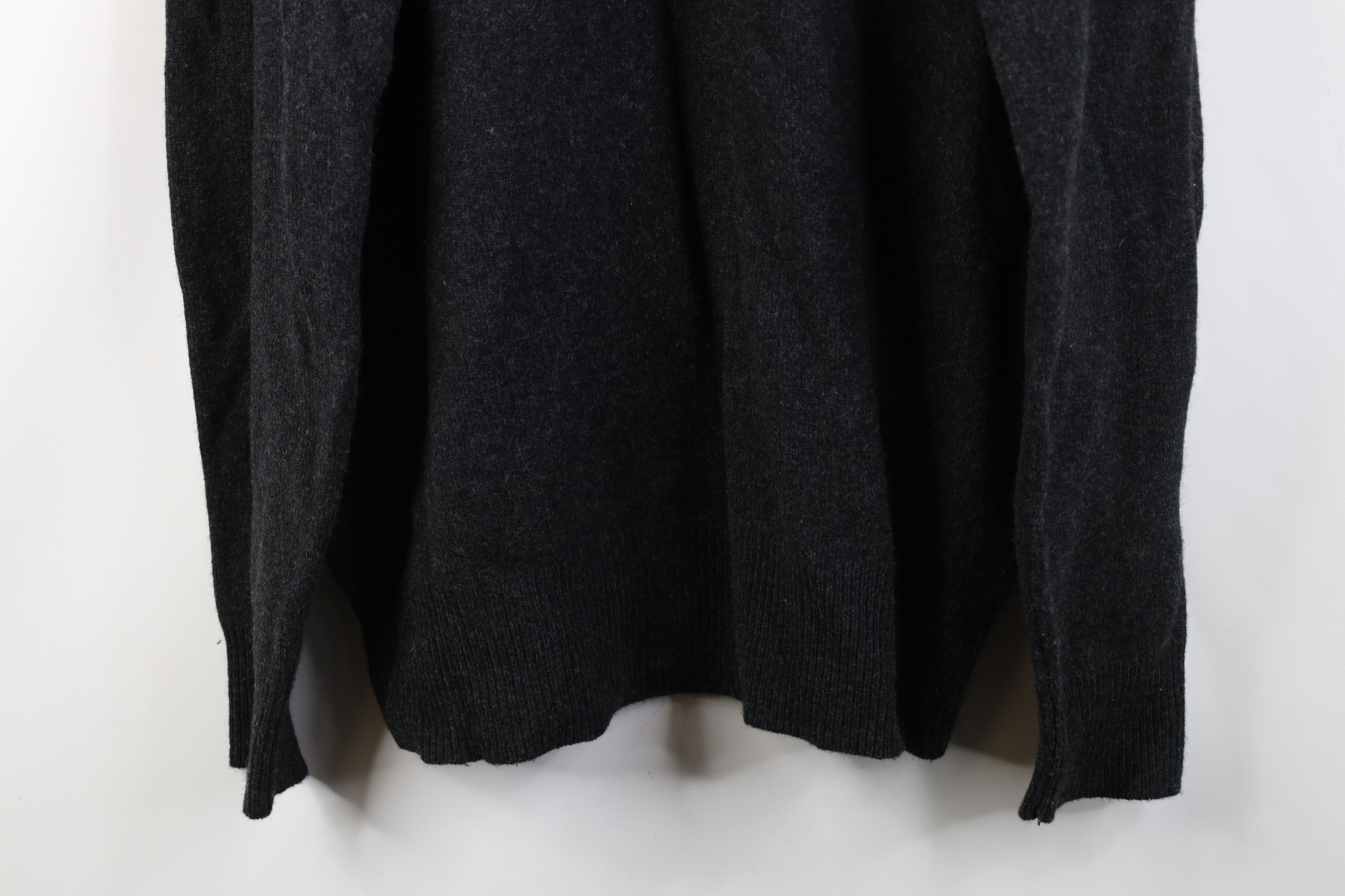 J.Crew J Crew Lambswool Knit Shawl Henley Sweater Charcoal Gray Size US L / EU 52-54 / 3 - 3 Thumbnail