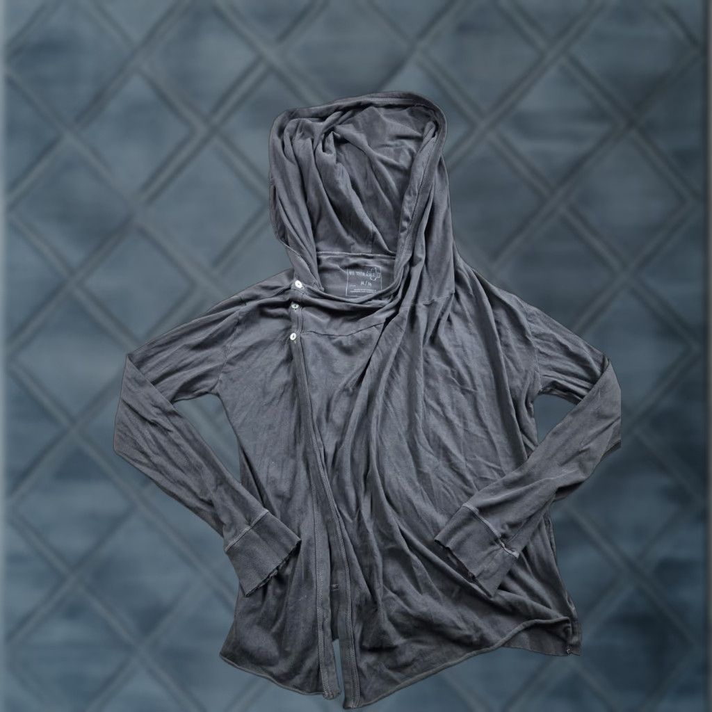 Vintage We The Free Shirt Womens Medium Gray Hooded Long Sleeve Open Front Lightweight Size M / US 6-8 / IT 42-44 - 1 Thumbnail