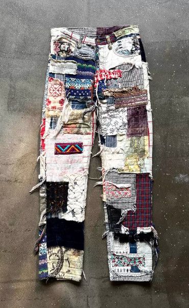 Nozomi Ishiguro Nozomi Ishiguro 2011AW Patchwork Deconstructed Trousers Size US 37 - 1 Thumbnail