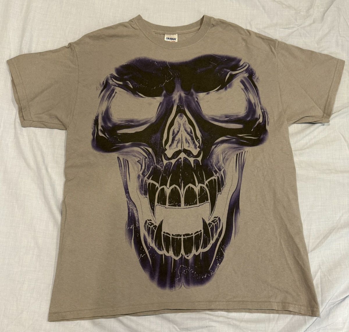 Gildan Vintage Black & Purple Skeleton Tee Size Large Size US L / EU 52-54 / 3 - 1 Thumbnail