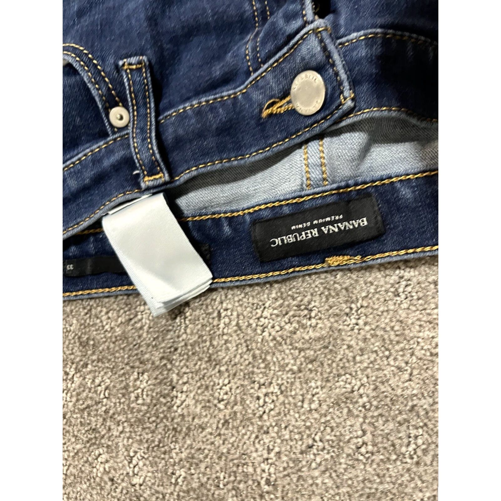 Banana Republic VINTAGE Banana Republic Premium Denim Mid-Rise Skinny Jeans Size 33 Raw Hem Women Jeans Slim Blue Cotton Polyester Denin 27in Inseam 8.5-10.5in2025 Size 24" / US 00 / IT 34 - 5 Thumbnail