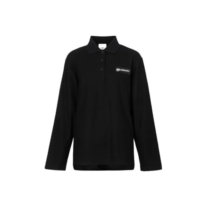 Burberry Black Long Sleeve Polo Shirt 0079