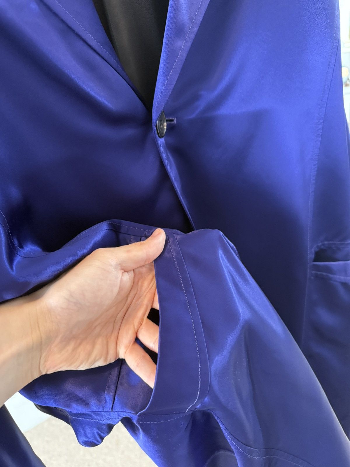 Saint Laurent Paris SS22' Saint Laurent Satin Purple Overcoat Size US M / EU 48-50 / 2 - 7 Thumbnail