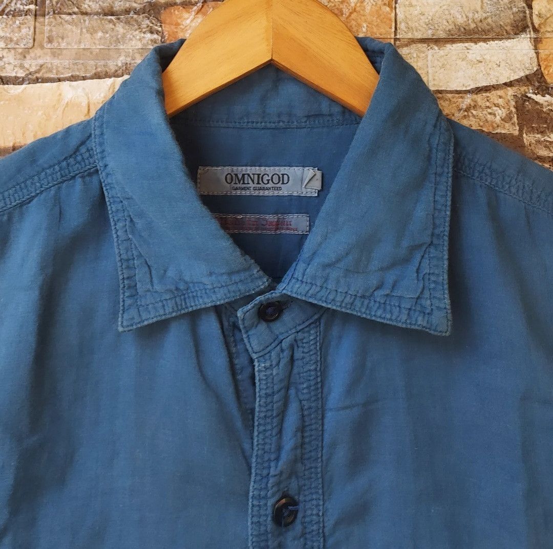 Japanese Brand OMNIGOD Long Sleeve Button Shirt Size US M / EU 48-50 / 2 - 4 Thumbnail