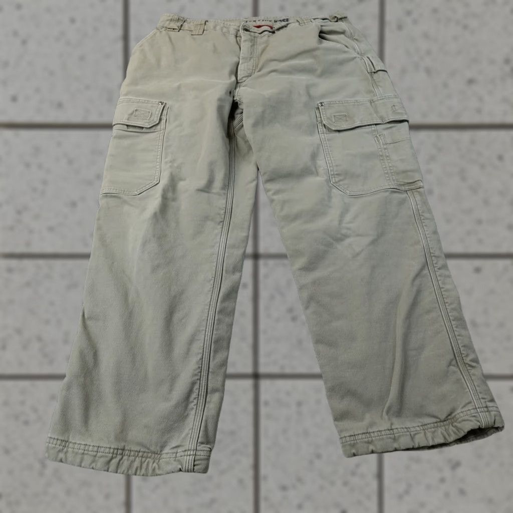 Vintage Duluth Pants Mens 38X30 Beige Brown Flex Fire Hose Cargo Utility Work Stretch Pants Size US 38 / EU 54 - 1 Thumbnail